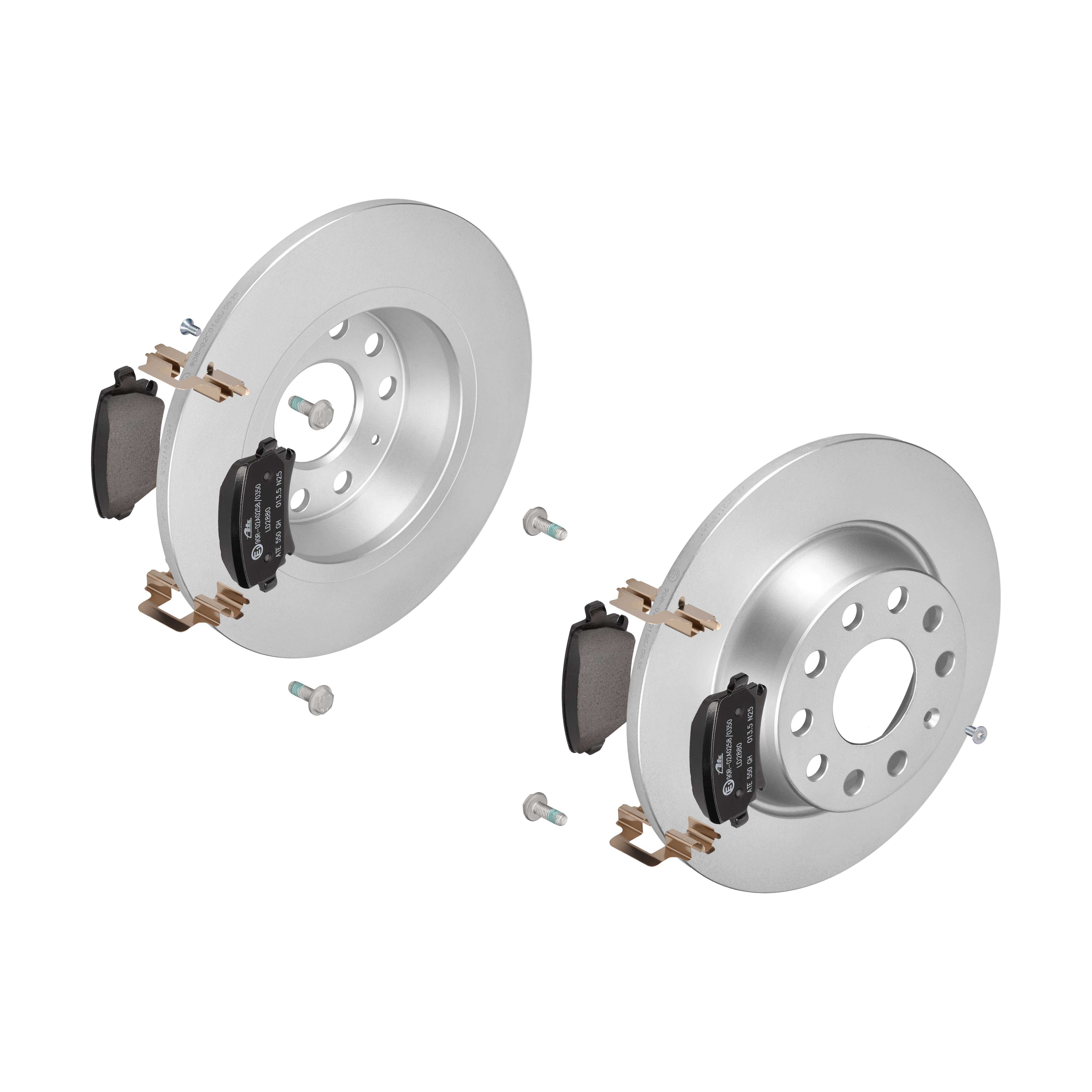 ATE Bremsensatz, Scheibenbremse sg00000chy Hinterachse Voll 282mm 12mm für VAG SEAT SKODA