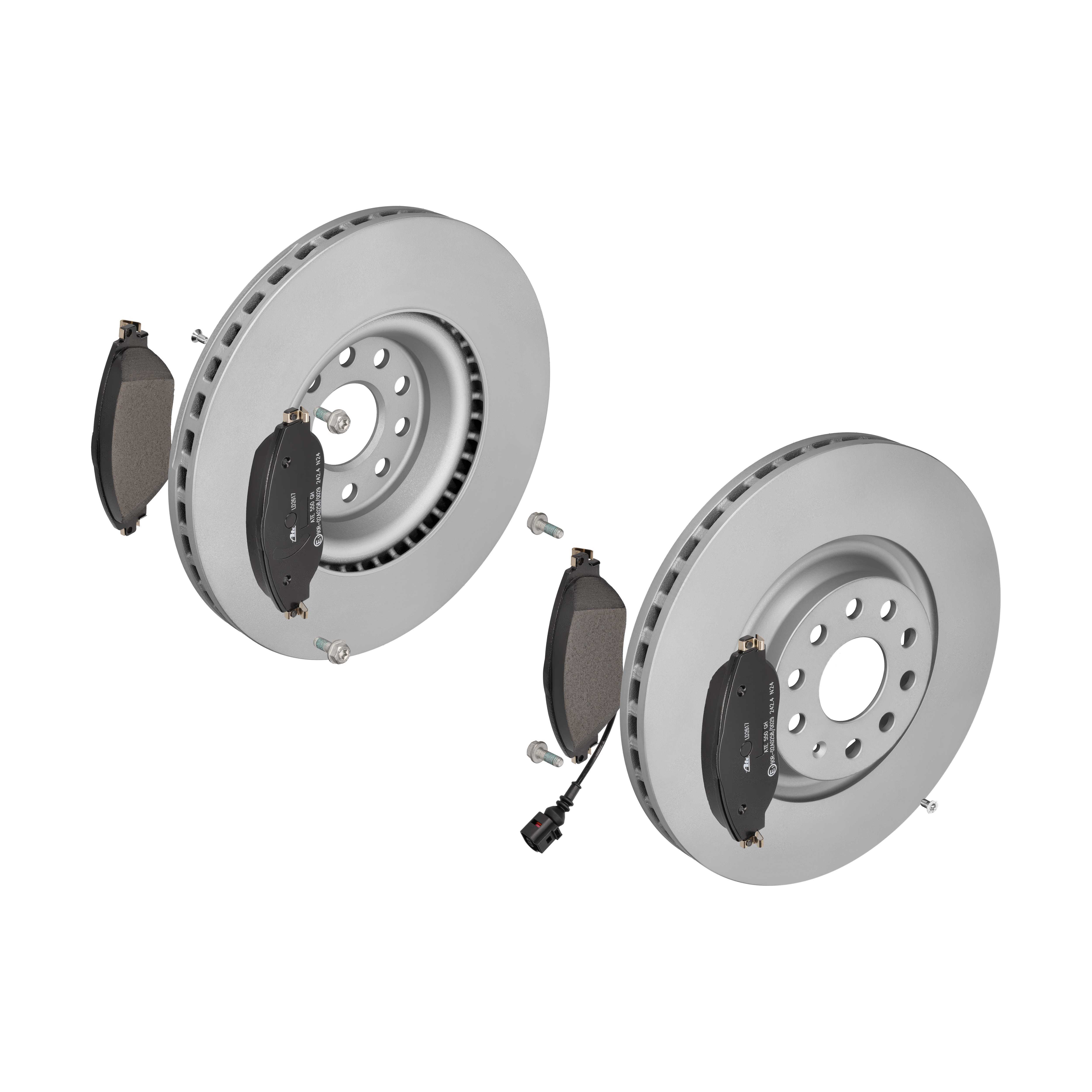 ATE Bremsensatz, Scheibenbremse ik3ebymui3 Vorderachse belüftet 340mm 30mm für SEAT VAG SKODA
