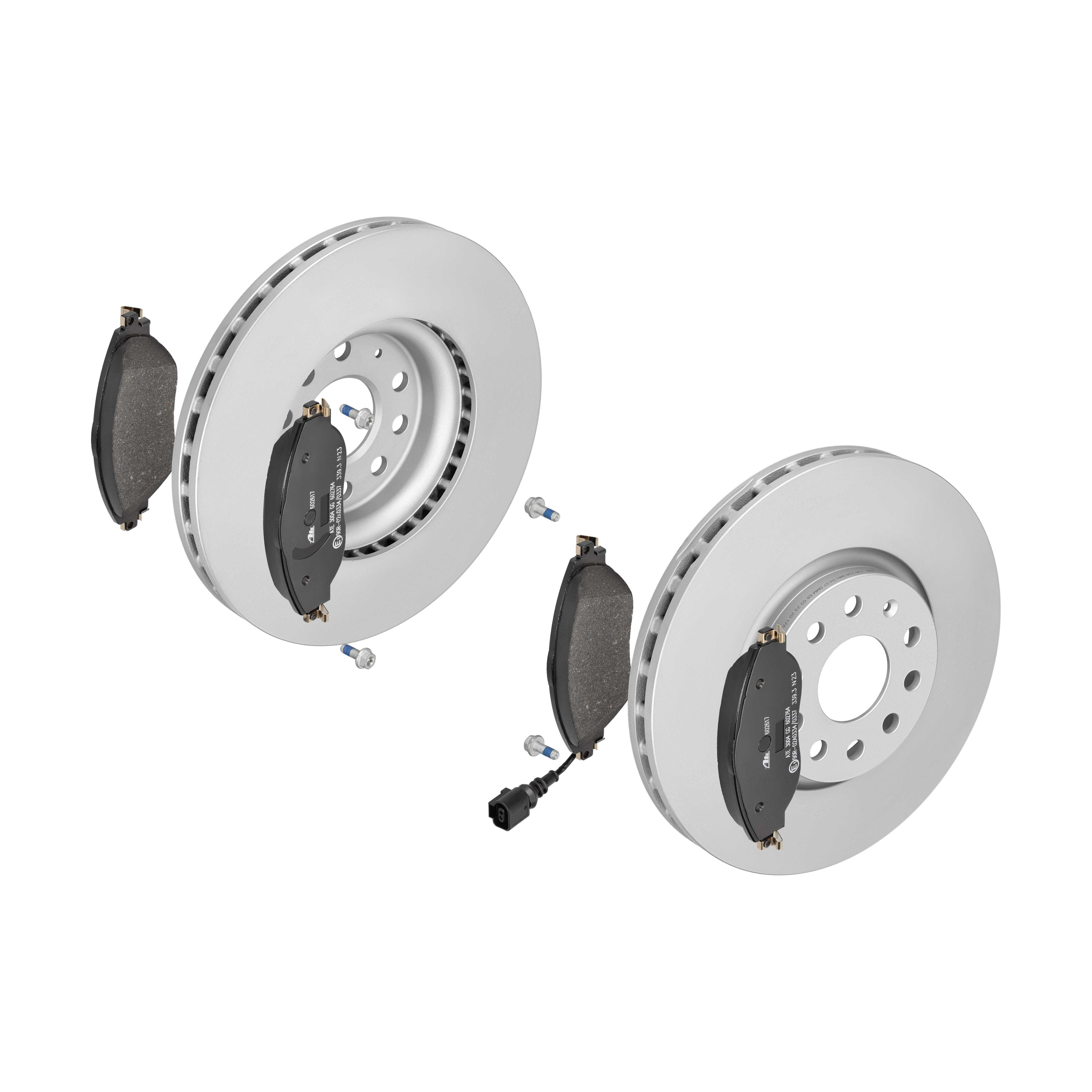 ATE Bremsensatz, Scheibenbremse ijzjsg6mg5 Vorderachse belüftet 314mm 30mm für VAG SKODA