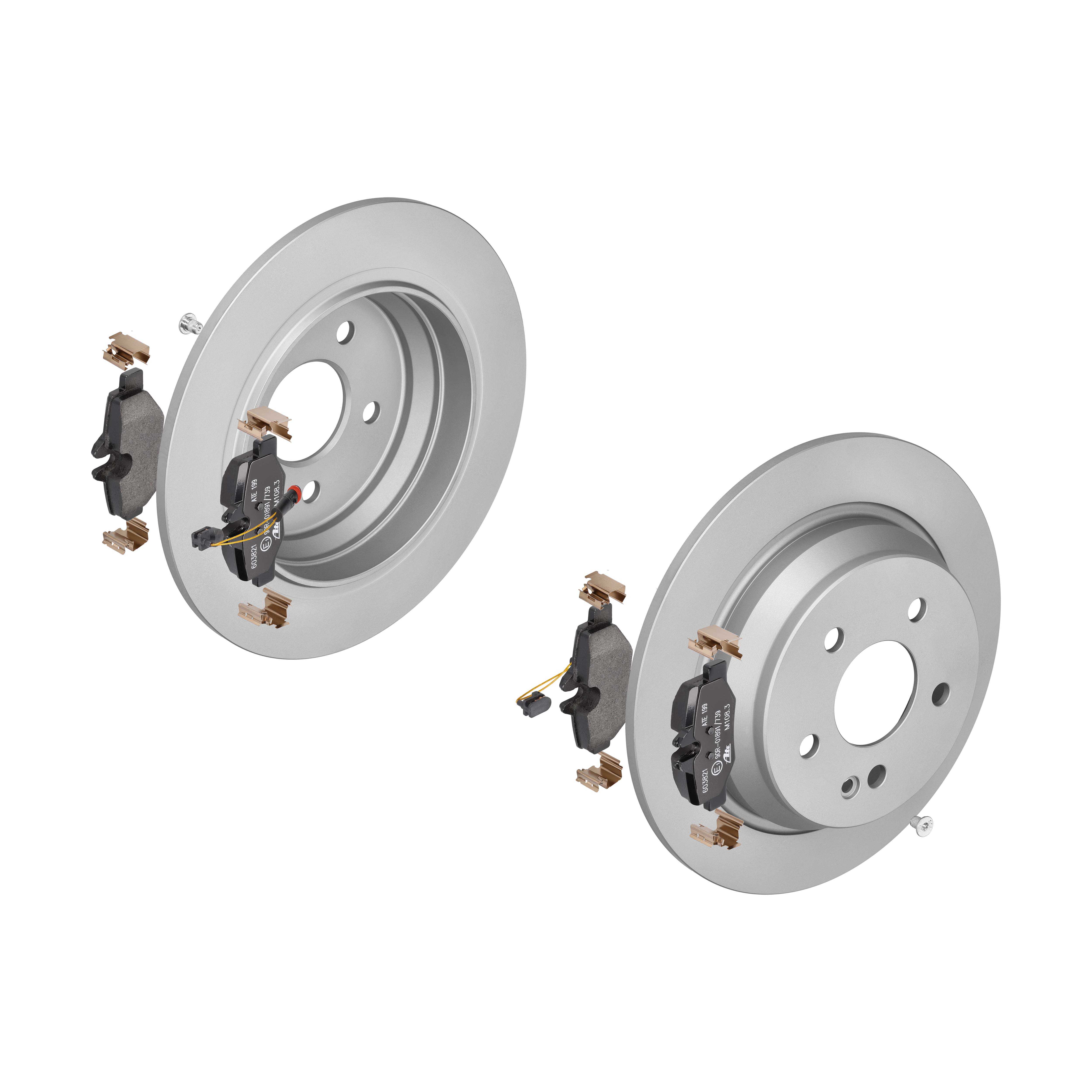 ATE Bremsensatz, Scheibenbremse ijzjsglm54 Hinterachse Voll 296mm 10mm für MERCEDES-BENZ