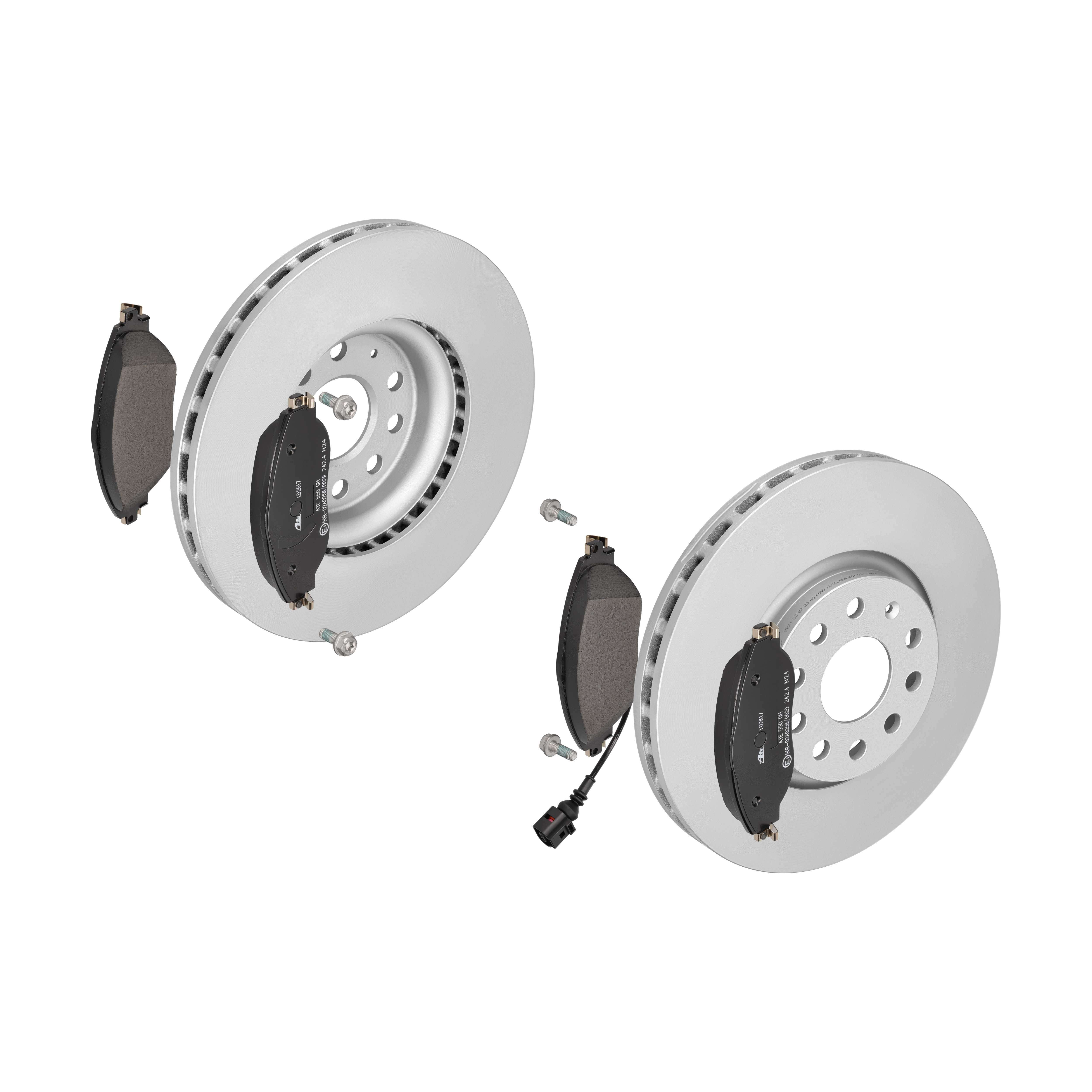 ATE Bremsensatz, Scheibenbremse ik3ebymmq4 Vorderachse belüftet 314mm 30mm für SKODA SEAT VAG