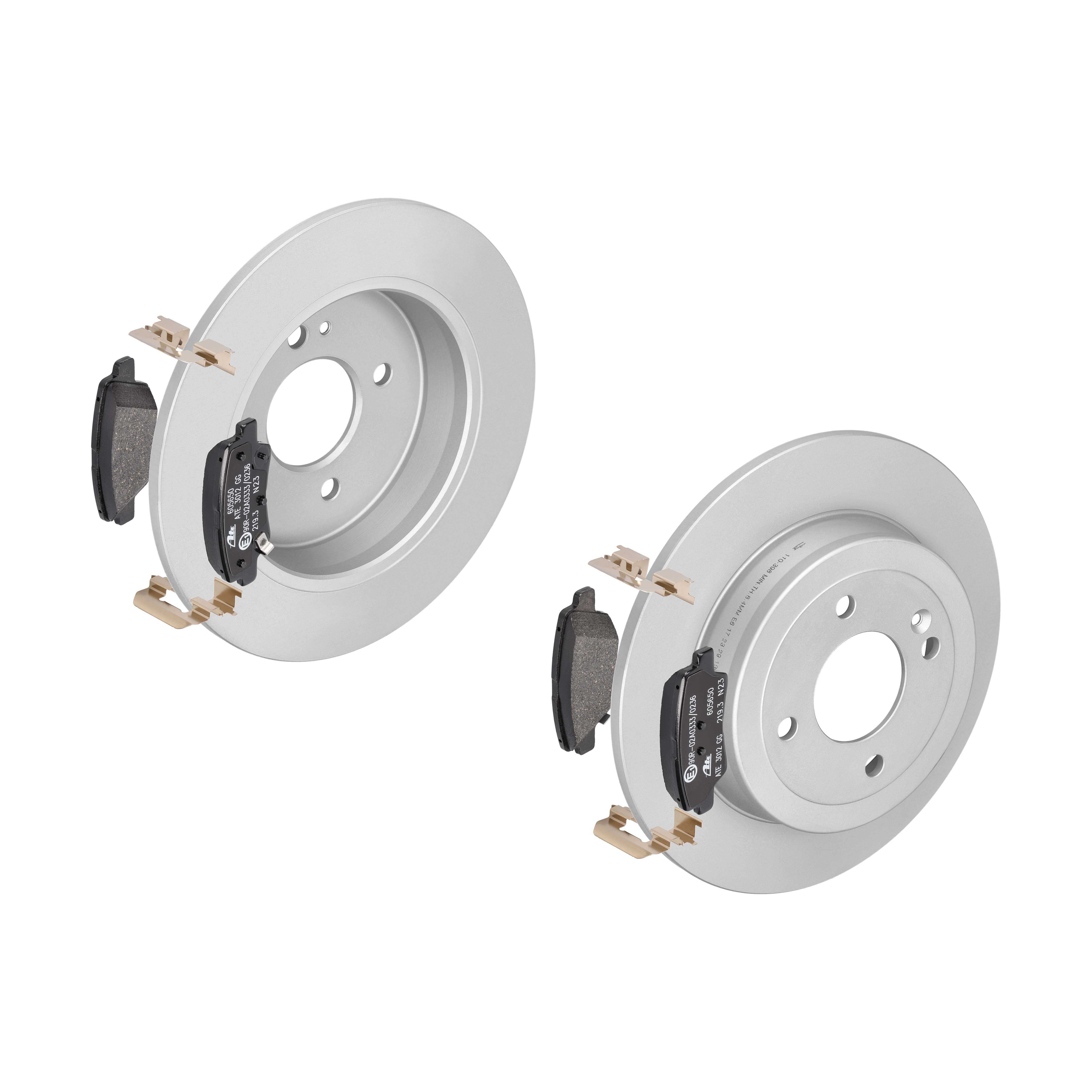 ATE Bremsensatz, Scheibenbremse ijzjsgkft0 Hinterachse Voll 262mm 10mm für KIA HYUNDAI SSANGYONG