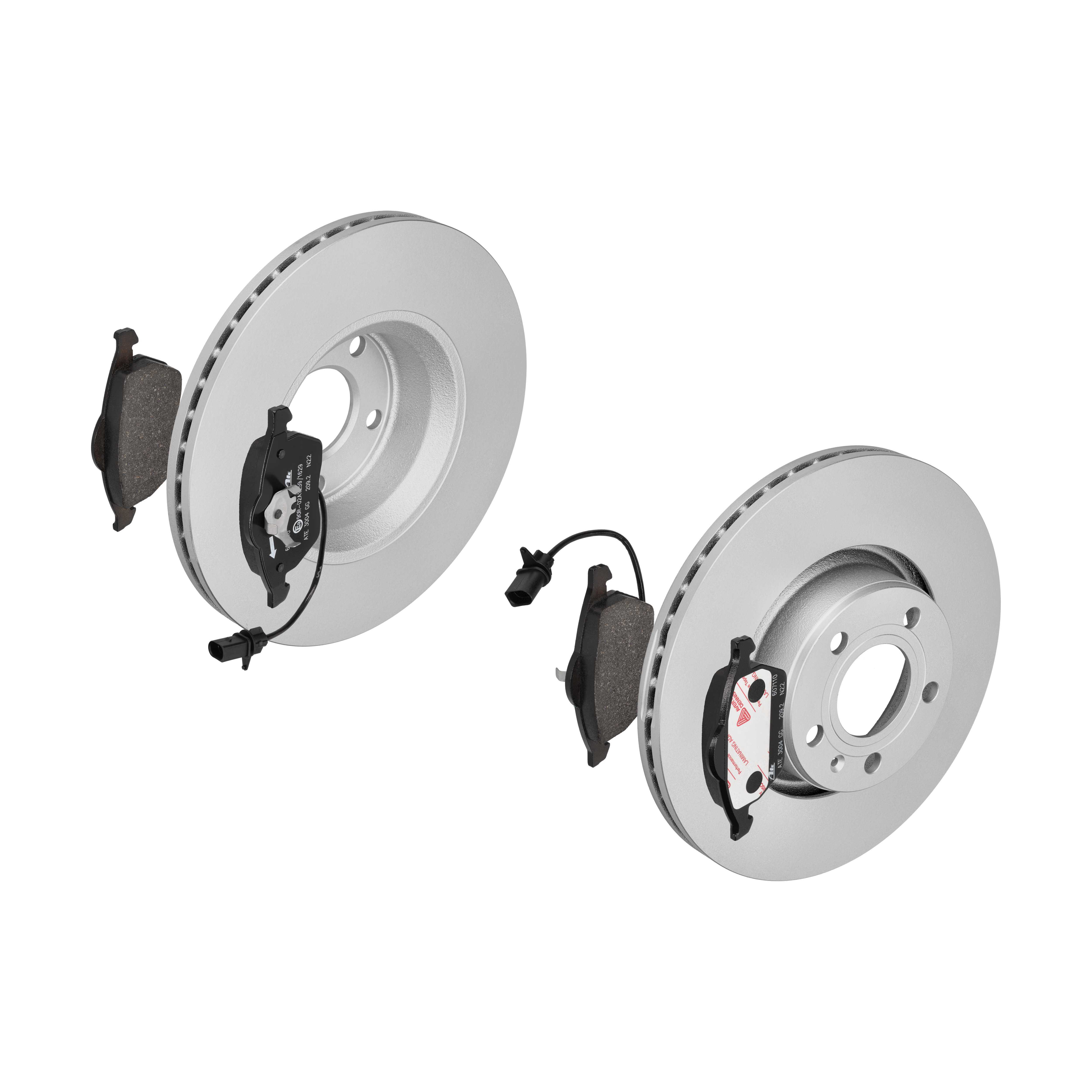 ATE Bremsensatz, Scheibenbremse ijf1415mr8 Vorderachse belüftet 314mm 25mm für SKODA VAG SEAT