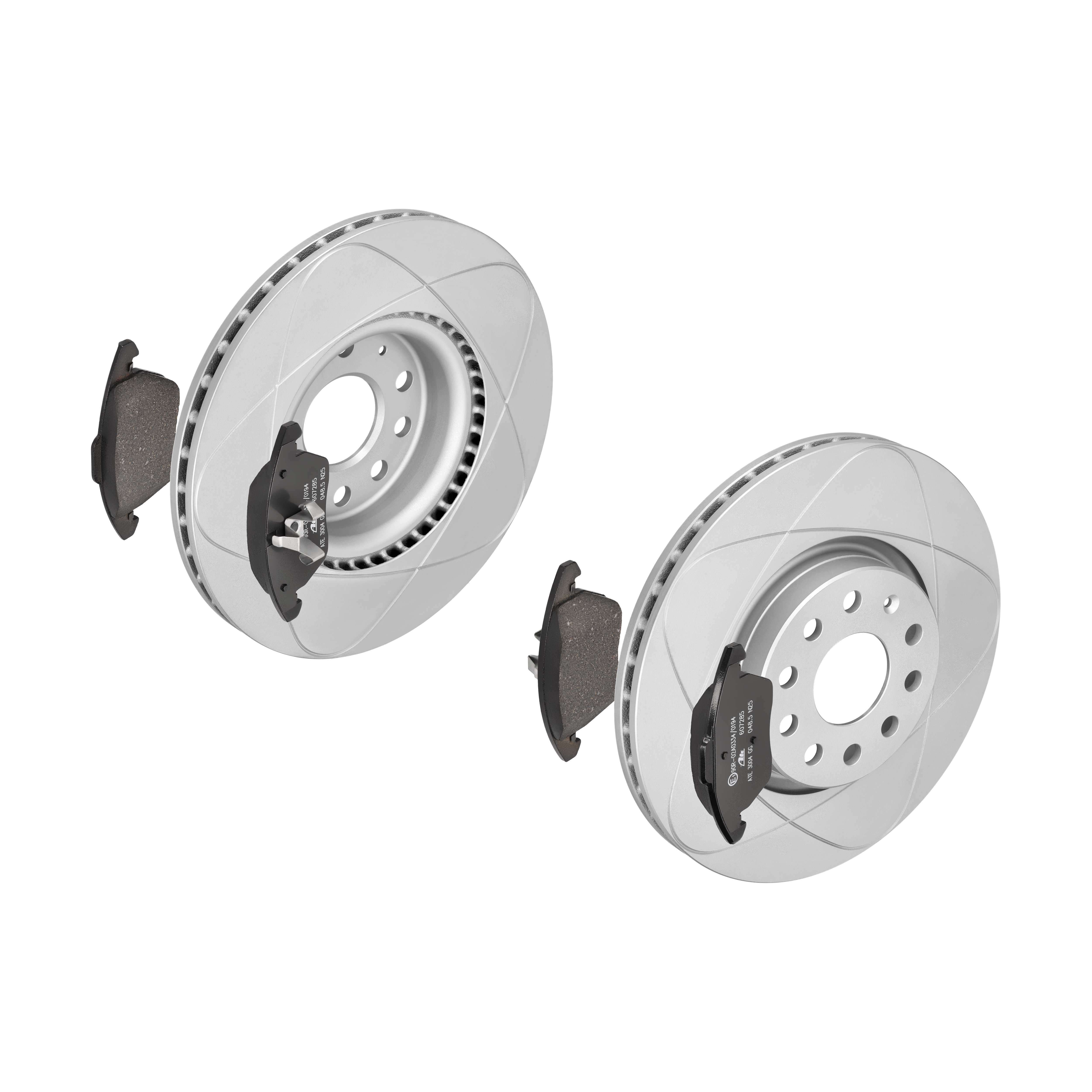 ATE Bremsensatz, Scheibenbremse ik3ebymbk7 Vorderachse belüftet 312mm 25mm für VAG SKODA SEAT