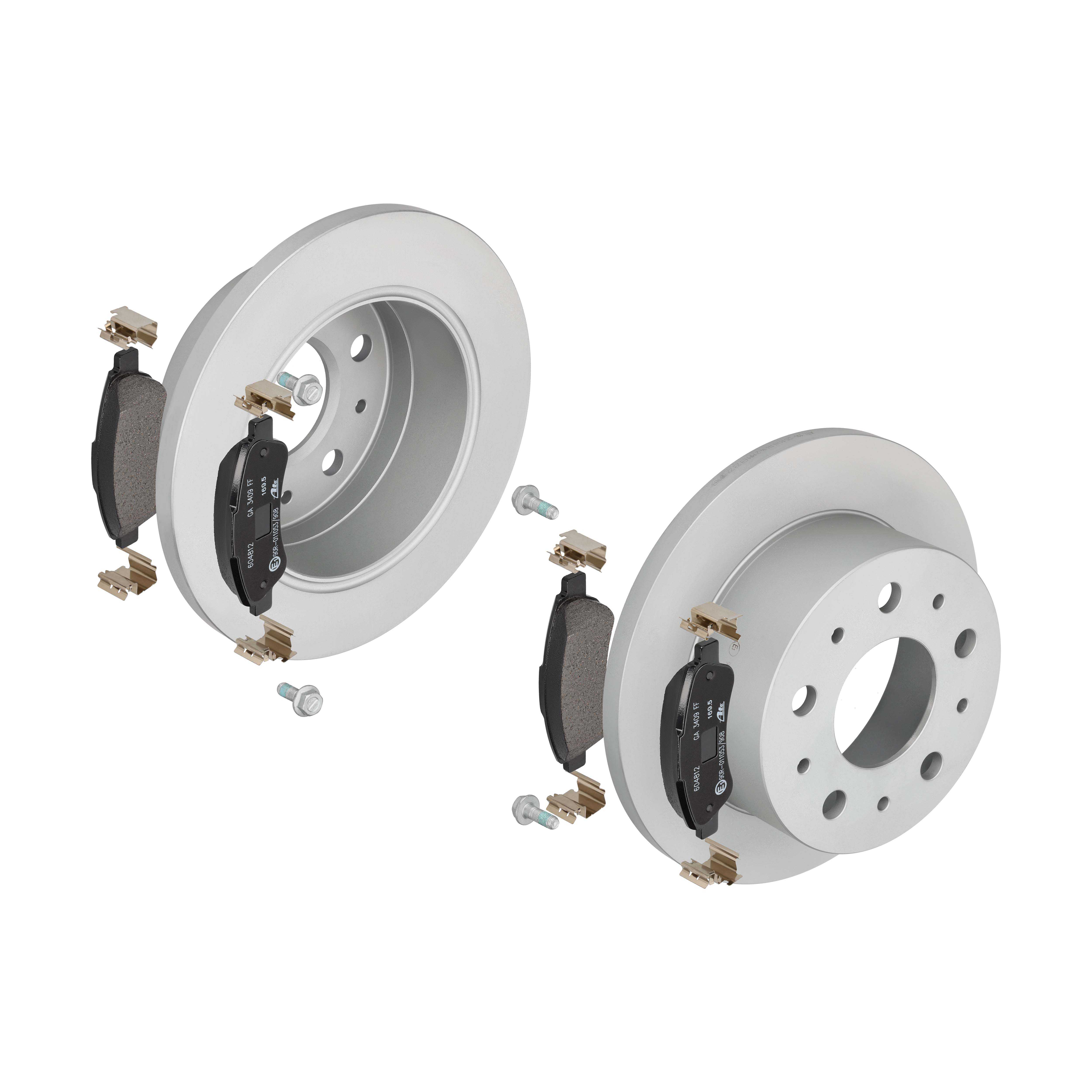 ATE Bremsensatz, Scheibenbremse ik3ebyhw93 Hinterachse Voll 280mm 16mm für PEUGEOT CITROËN FIAT