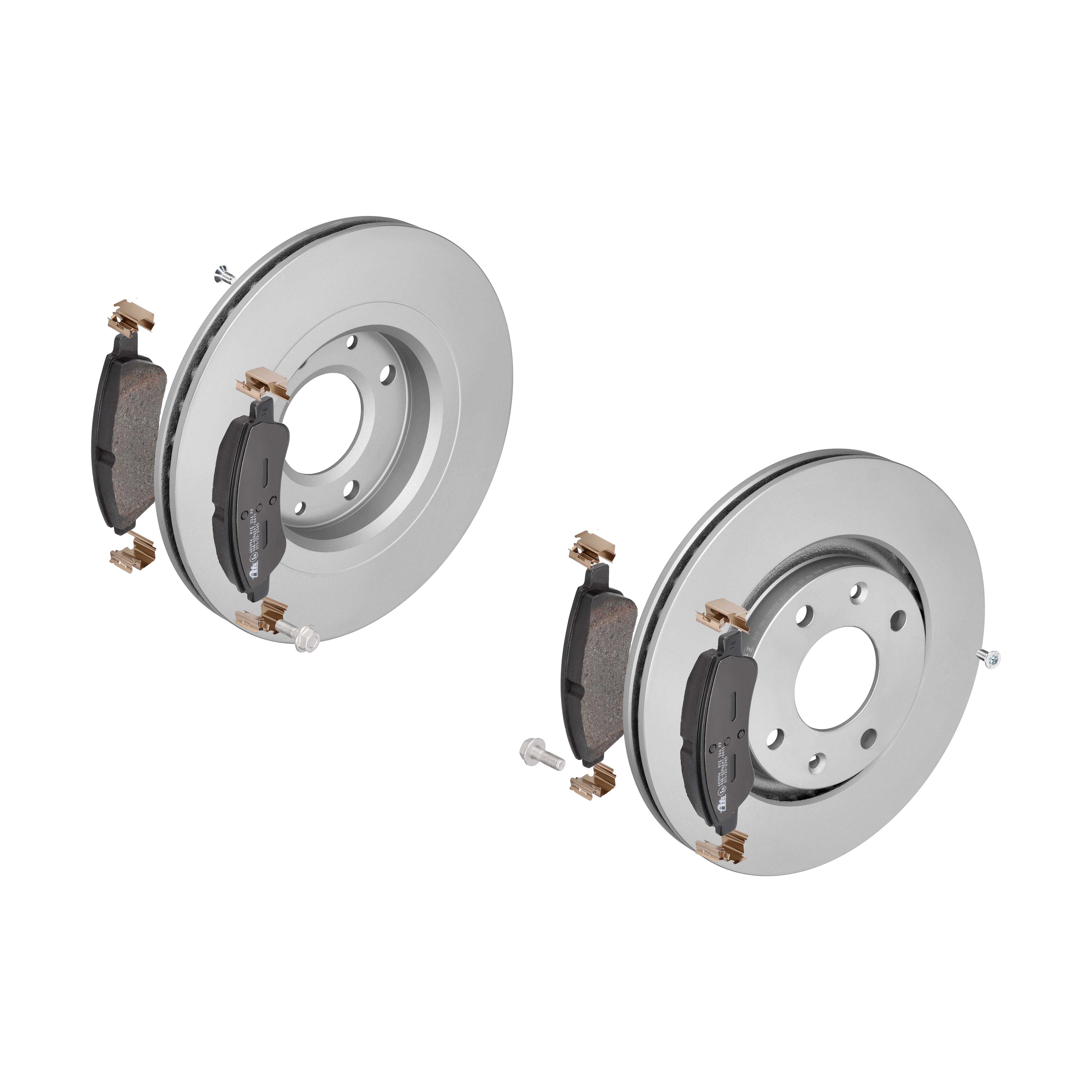 ATE Bremsensatz, Scheibenbremse sg000008e3 Vorderachse belüftet 266mm 22mm für PEUGEOT CITROËN VAUXHALL OPEL