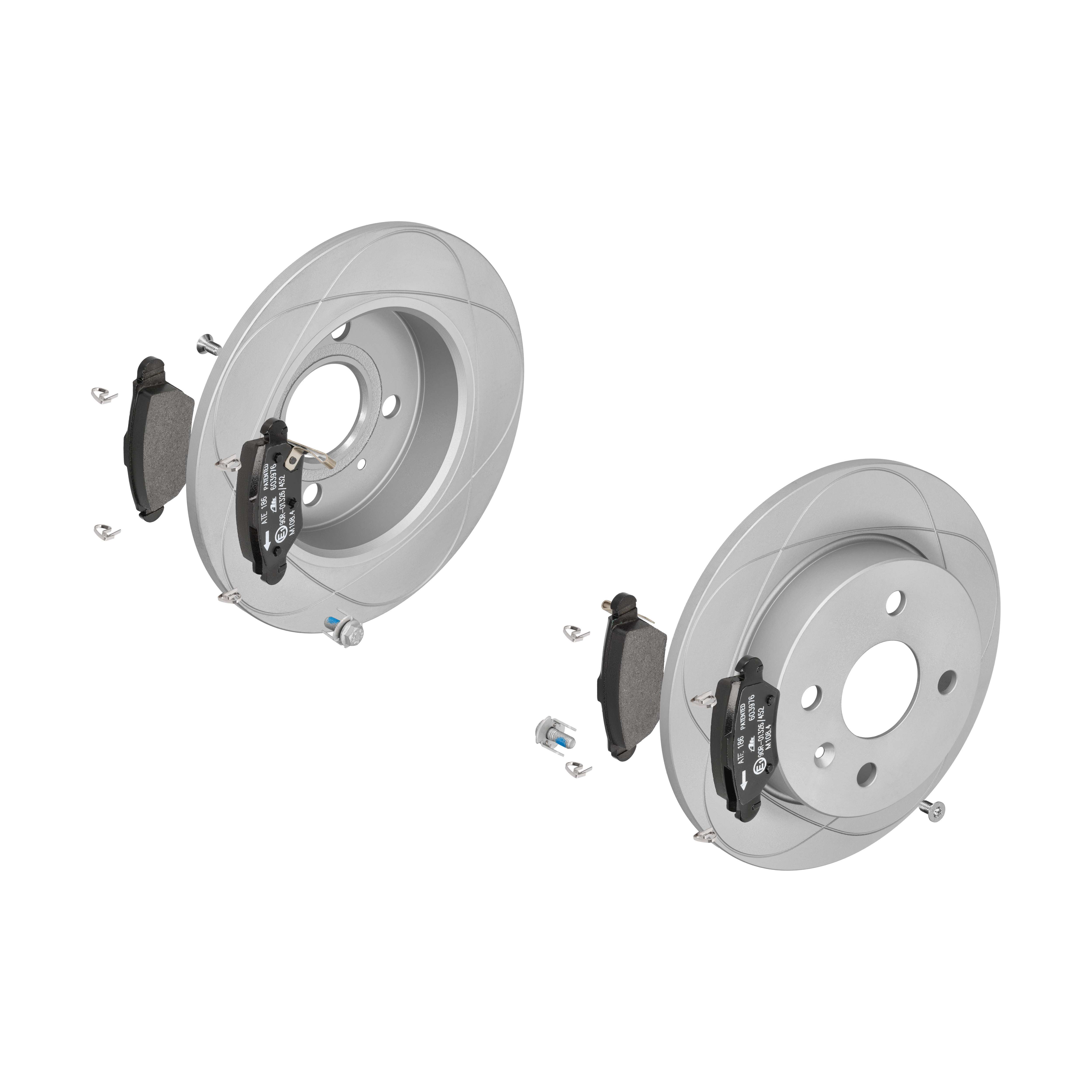 ATE Bremsensatz, Scheibenbremse ijzjsgktn8 Hinterachse Voll 240mm 9mm für OPEL VAUXHALL