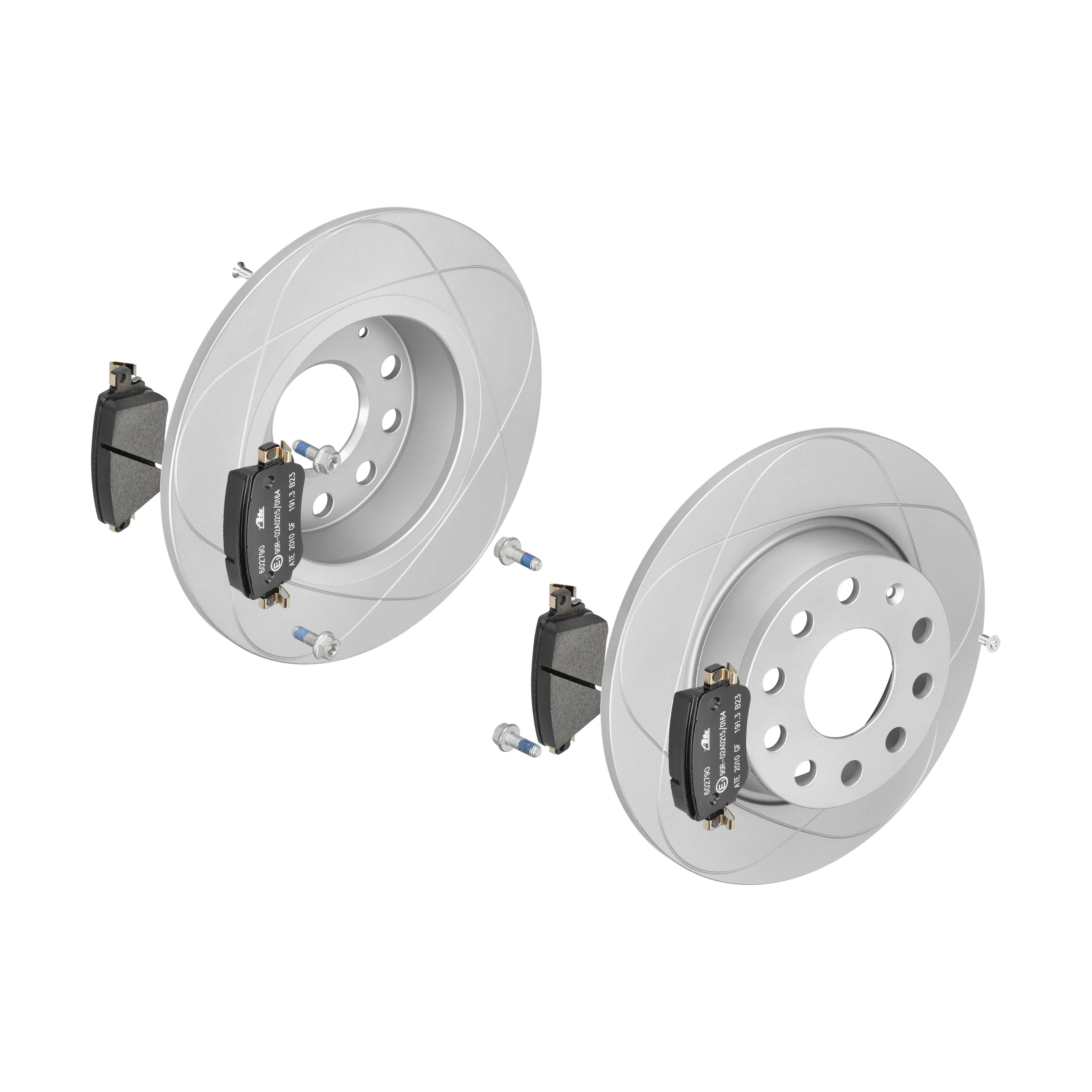 ATE Bremsensatz, Scheibenbremse ijzjsgljz6 Hinterachse Voll 272mm 9mm für SKODA SEAT VAG