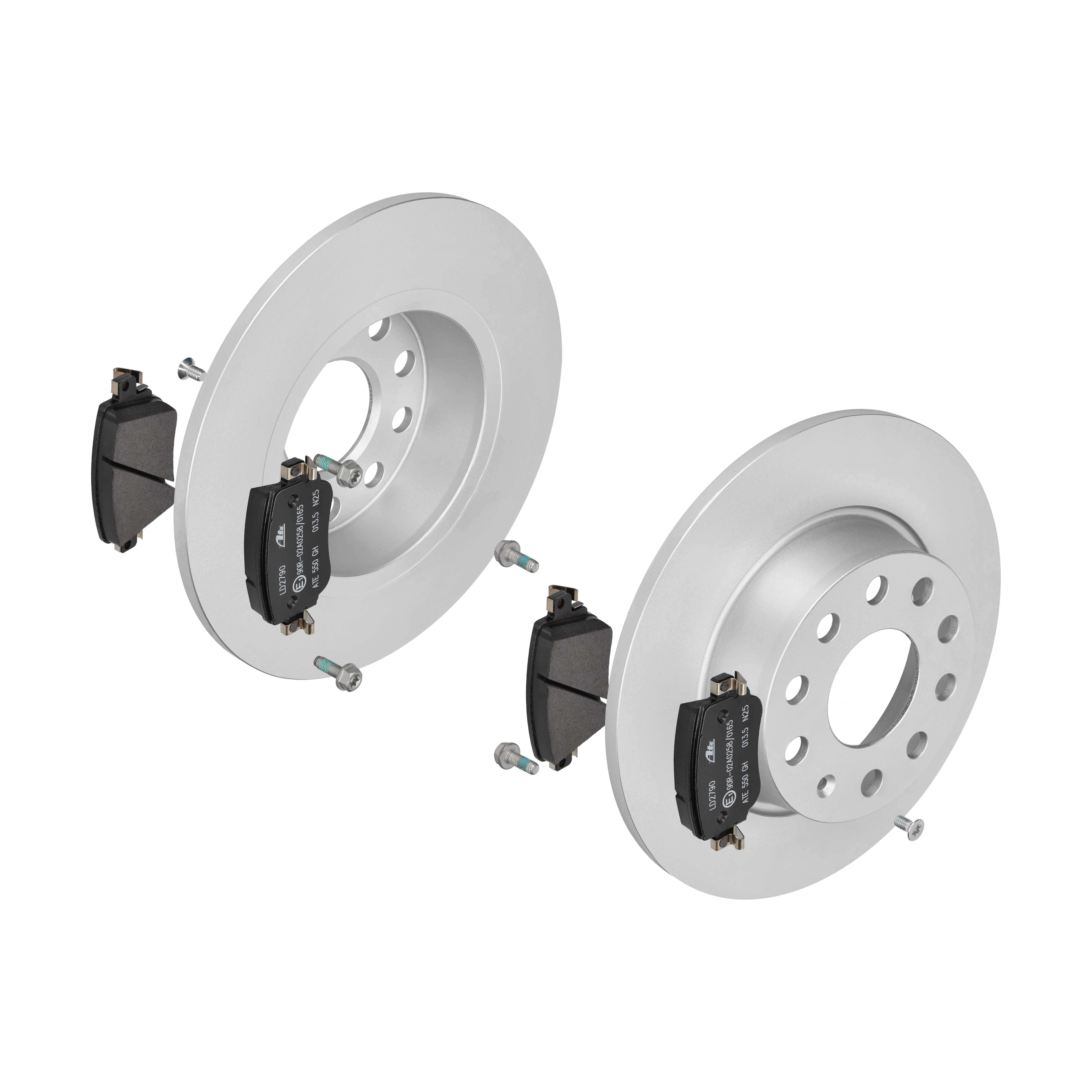 ATE Bremsensatz, Scheibenbremse ijzjsgkb52 Hinterachse Voll 272mm 9mm für SKODA VAG SEAT