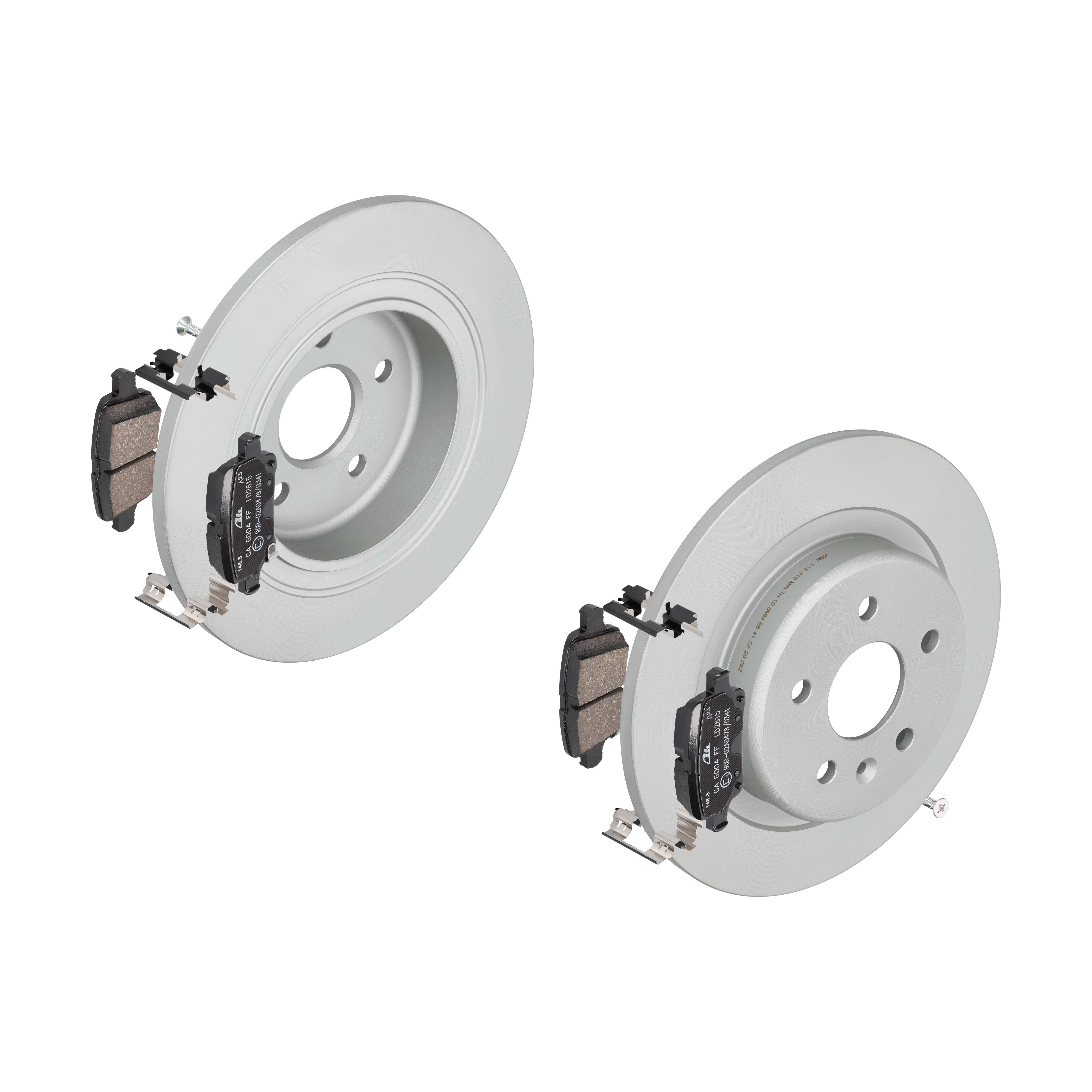 ATE Bremsensatz, Scheibenbremse ijzjsg6el2 Hinterachse Voll 288mm 12mm für OPEL VAUXHALL