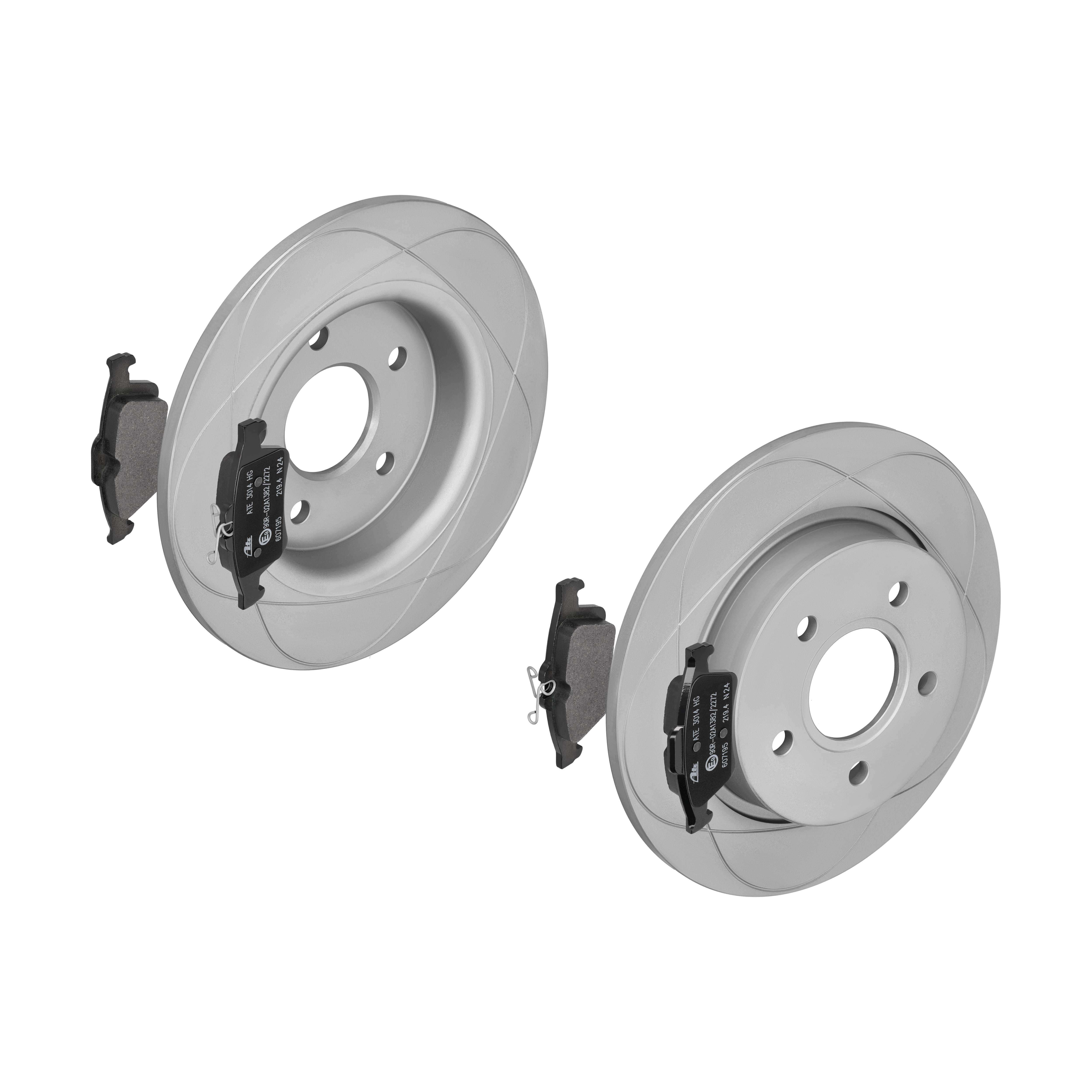 ATE Bremsensatz, Scheibenbremse ijzjsgkt50 Hinterachse Voll 271mm 11mm für FORD OPEL VAUXHALL VOLVO GENERAL MOTORS MAZDA