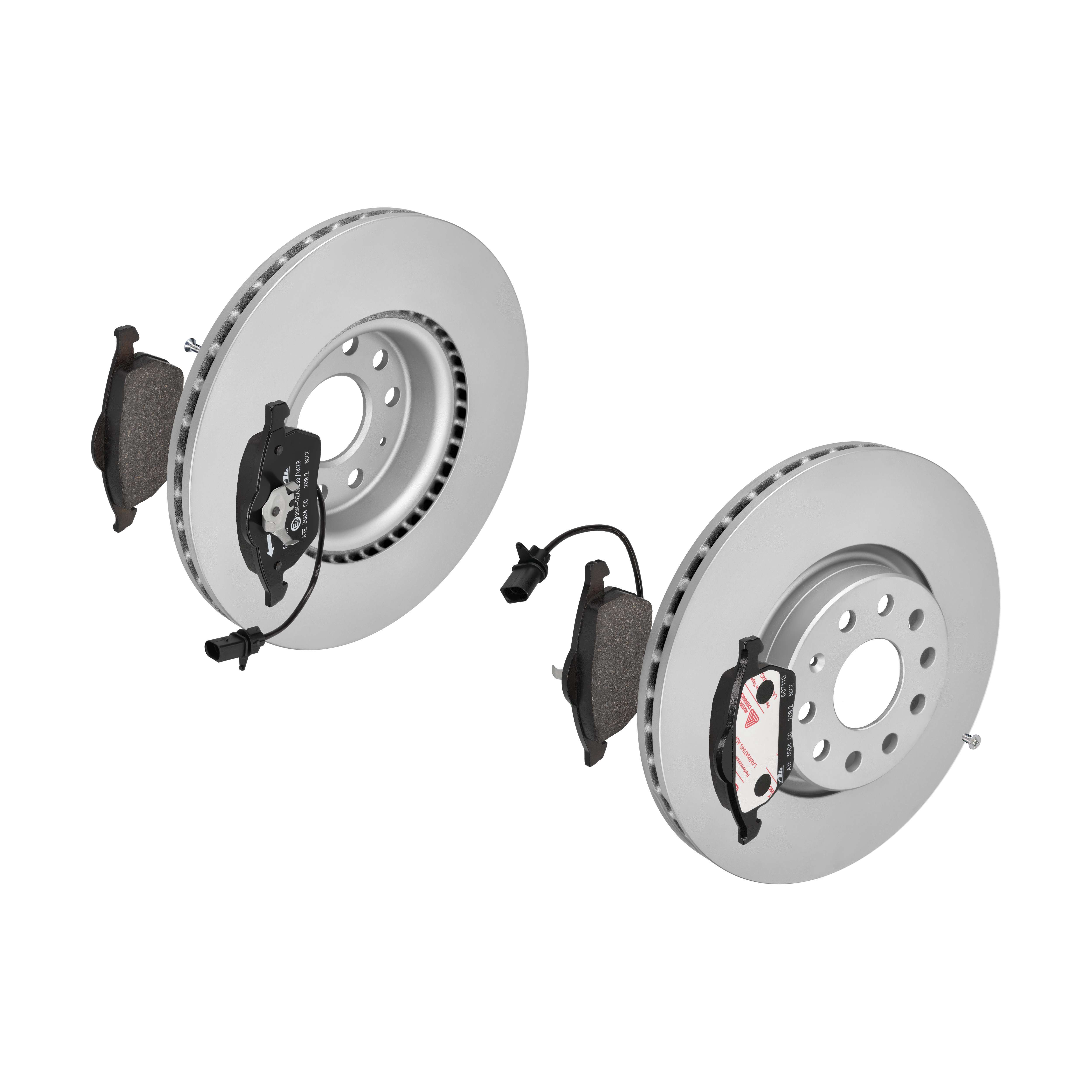 ATE Bremsensatz, Scheibenbremse ijf141bv03 Vorderachse belüftet 312mm 25mm für SKODA VAG SEAT