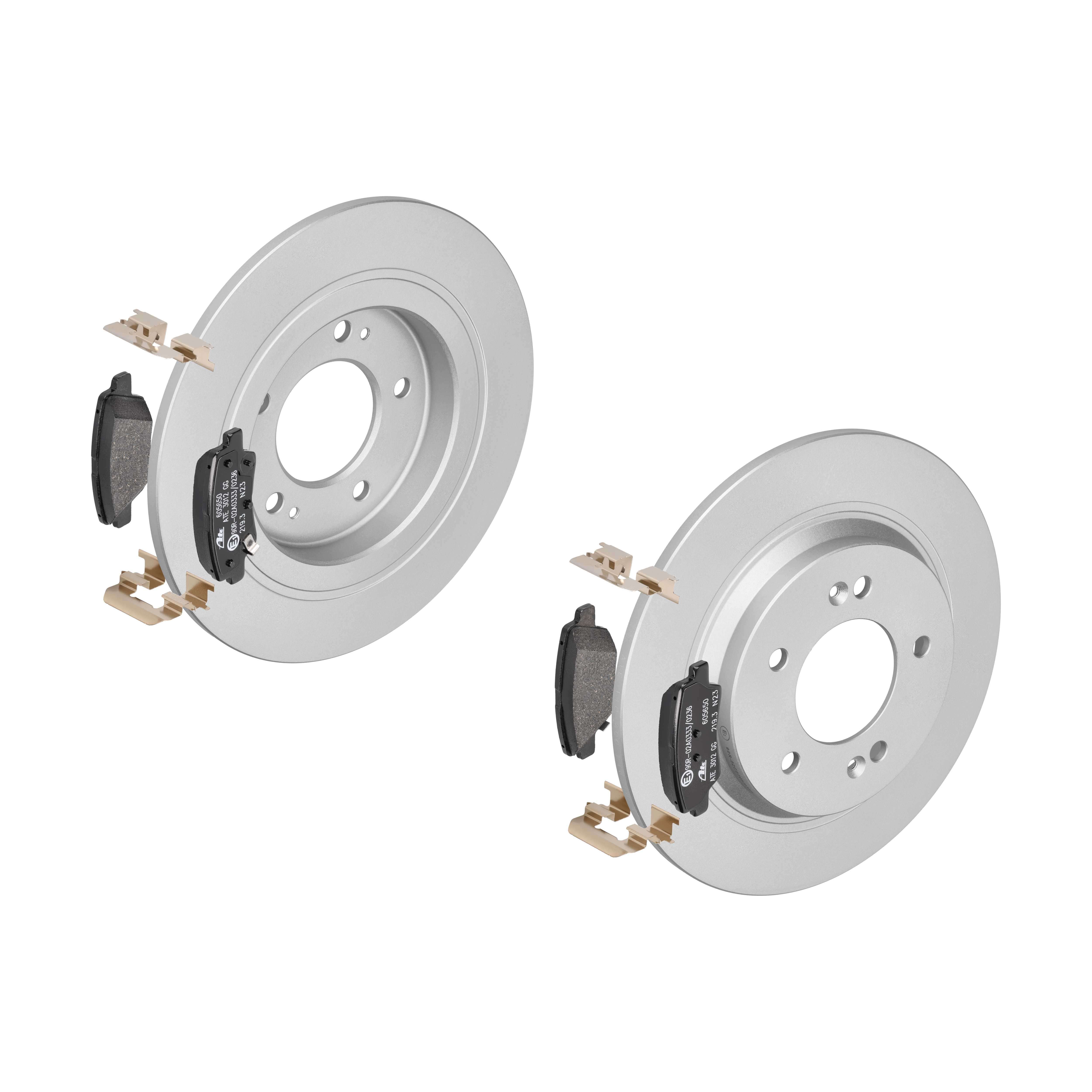 ATE Bremsensatz, Scheibenbremse ijzjsgl1t2 Hinterachse Voll 284mm 10mm für HYUNDAI SSANGYONG KIA