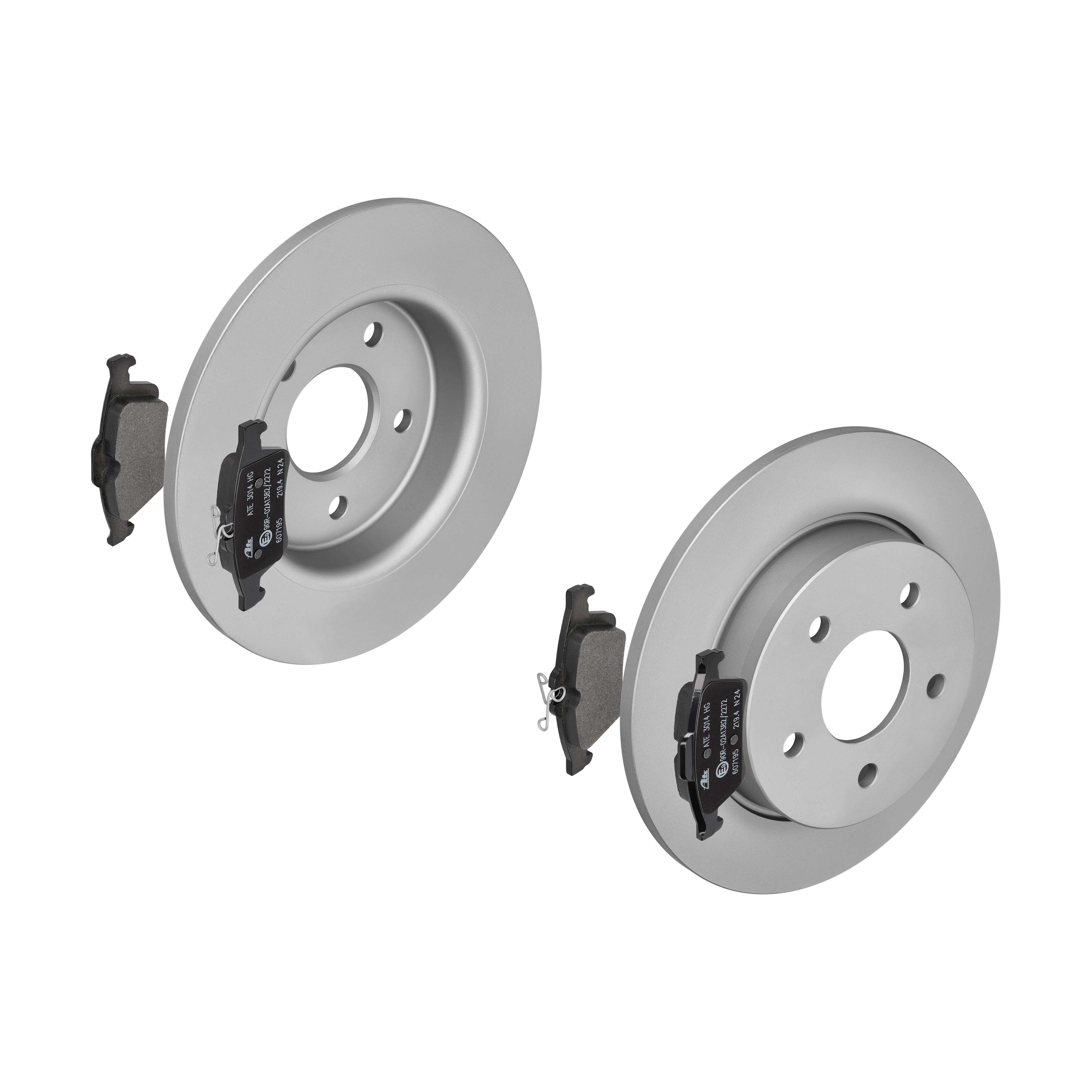 ATE Bremsensatz, Scheibenbremse ijf141hnh4 Hinterachse Voll 265mm 11mm für FORD VAUXHALL OPEL VOLVO GENERAL MOTORS MAZDA