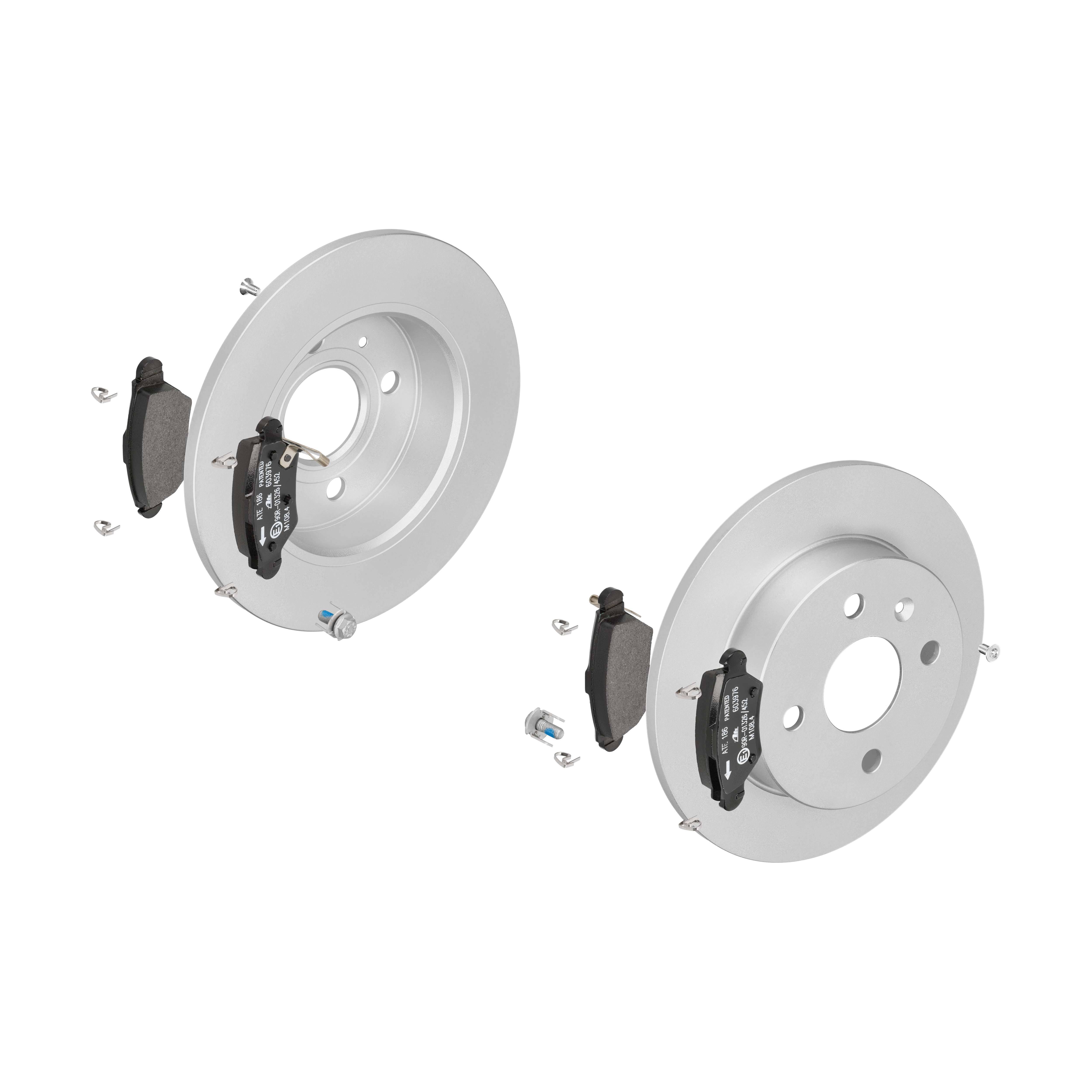 ATE Bremsensatz, Scheibenbremse ijf141g0w4 Hinterachse Voll 240mm 9mm für VAUXHALL OPEL