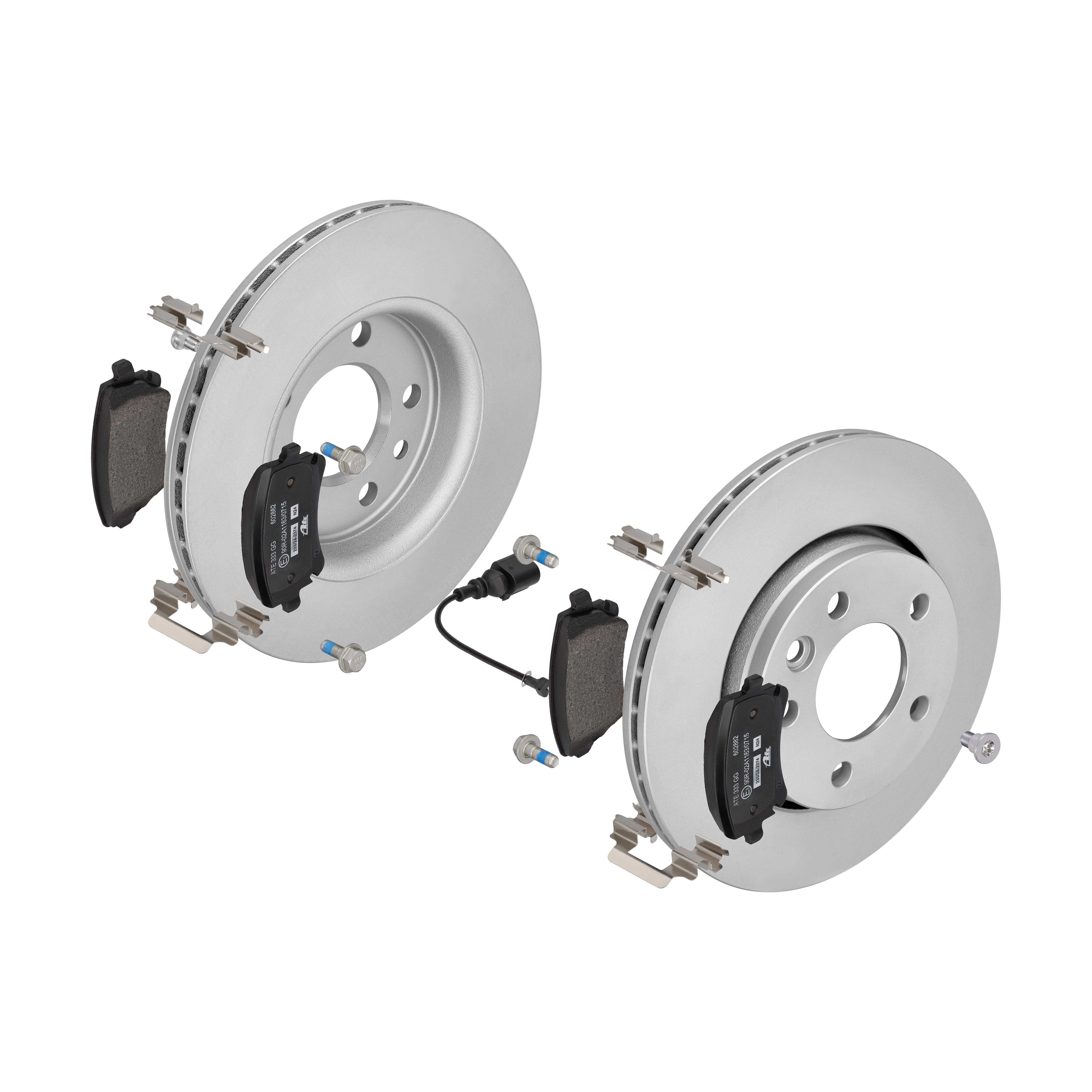 ATE Bremsensatz, Scheibenbremse ijf141f0r7 Hinterachse belüftet 294mm 21mm für VAG