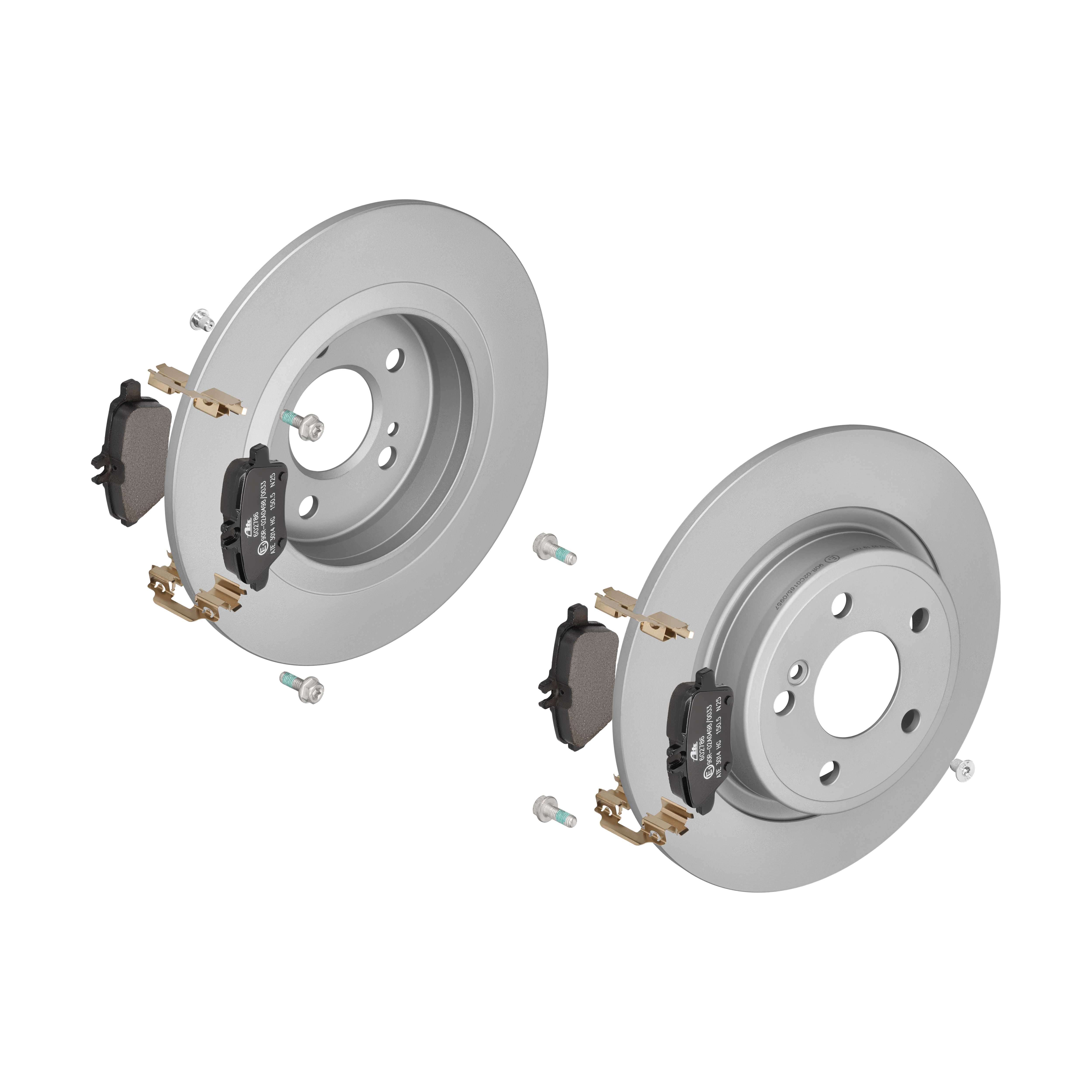 ATE Bremsensatz, Scheibenbremse ijf141h4j6 Hinterachse Voll 295mm 10mm für MERCEDES-BENZ