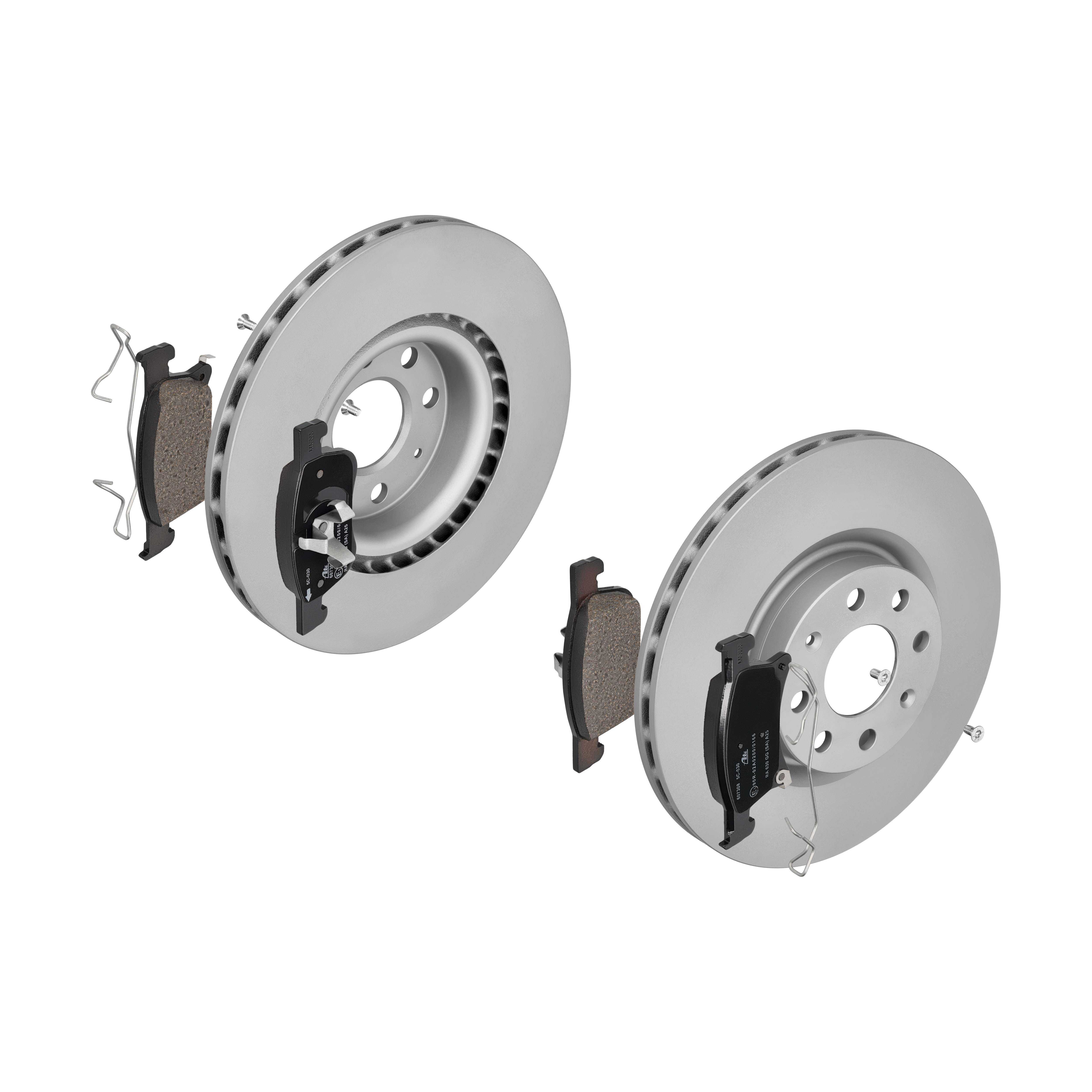 ATE Bremsensatz, Scheibenbremse ijf1415fq2 Vorderachse belüftet 284mm 22mm für OPEL VAUXHALL FIAT