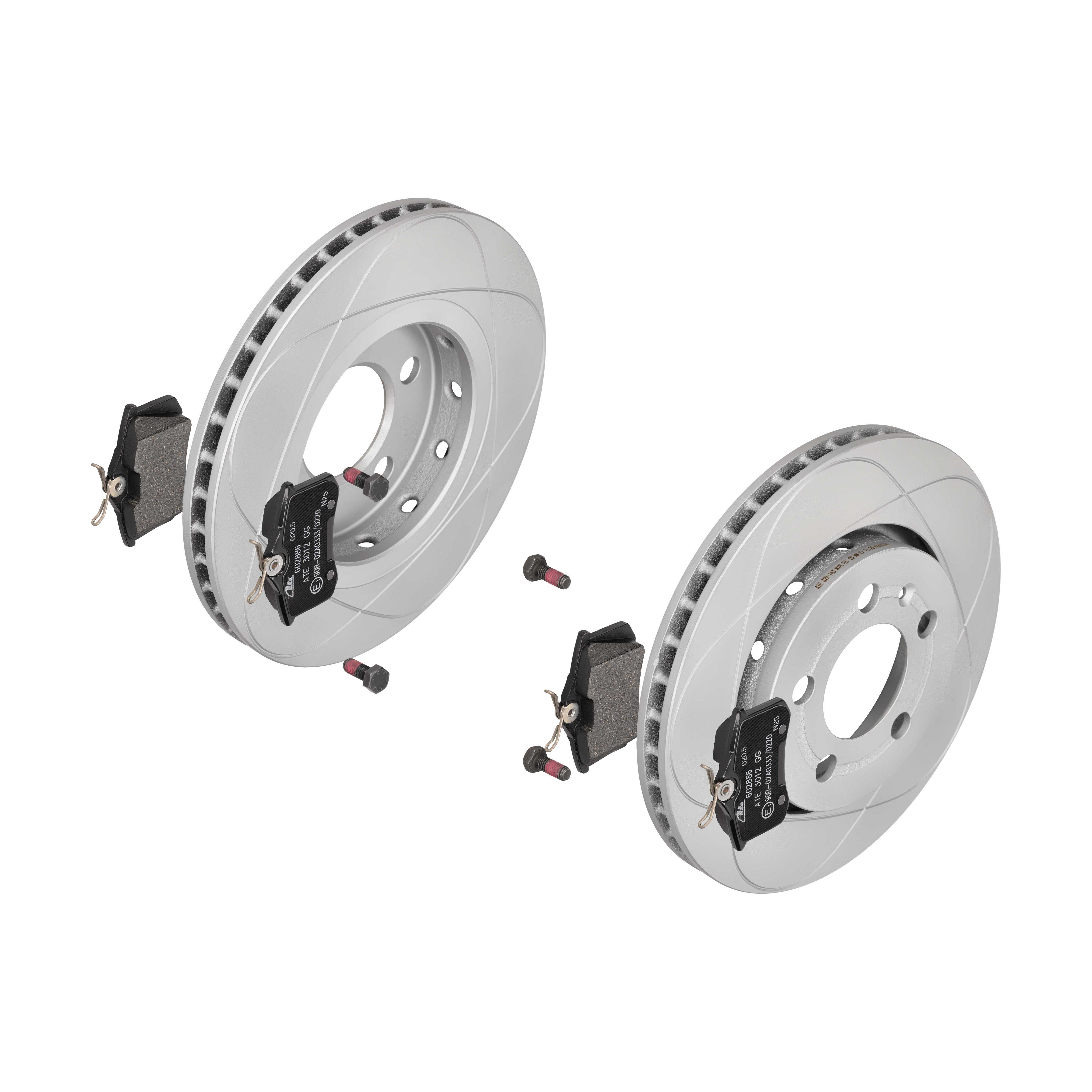 ATE Bremsensatz, Scheibenbremse ijzjsgl4b2 Hinterachse belüftet 256mm 22mm für VAG SEAT