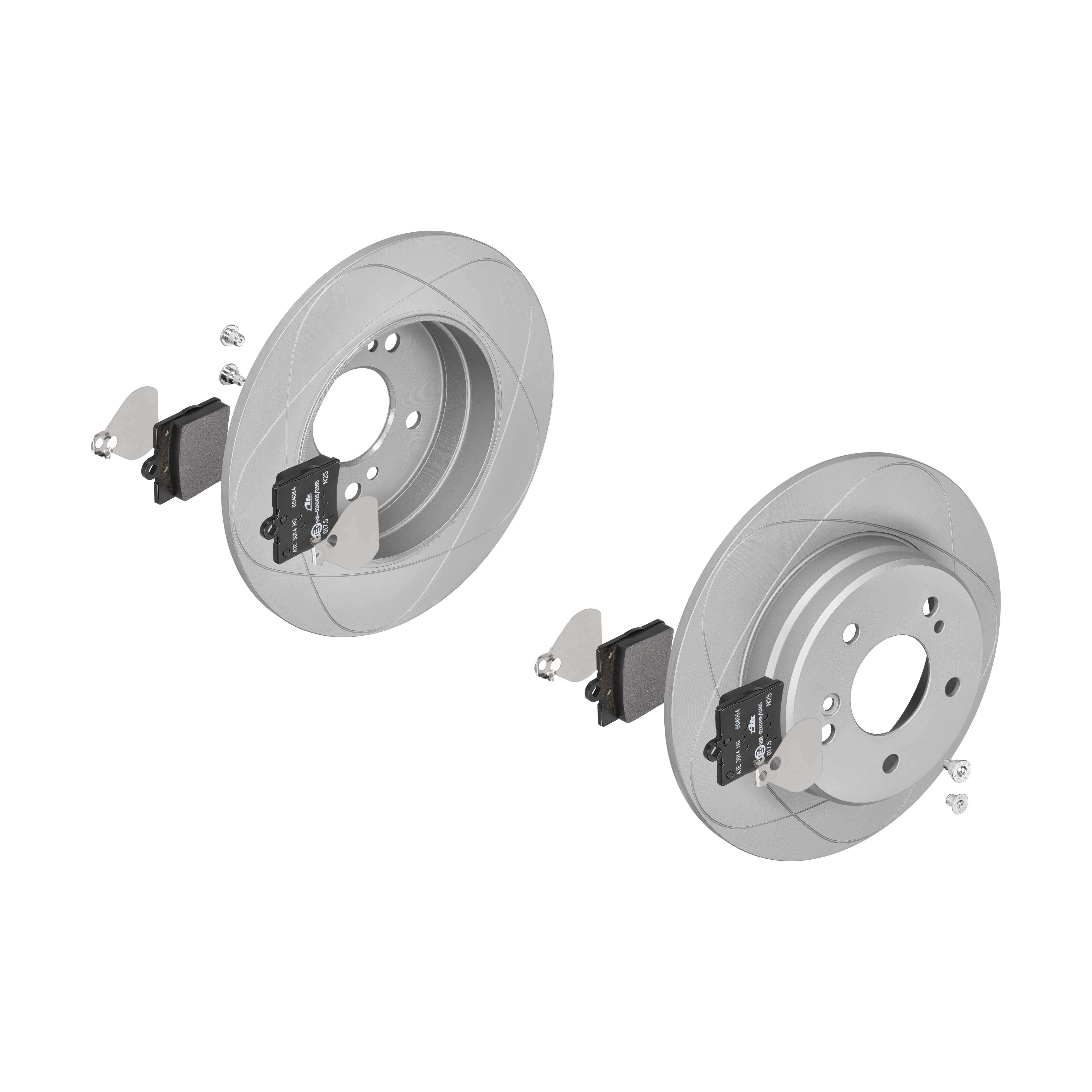 ATE Bremsensatz, Scheibenbremse ijzjsgkdn2 Hinterachse Voll 278mm 9mm für MERCEDES-BENZ CHRYSLER