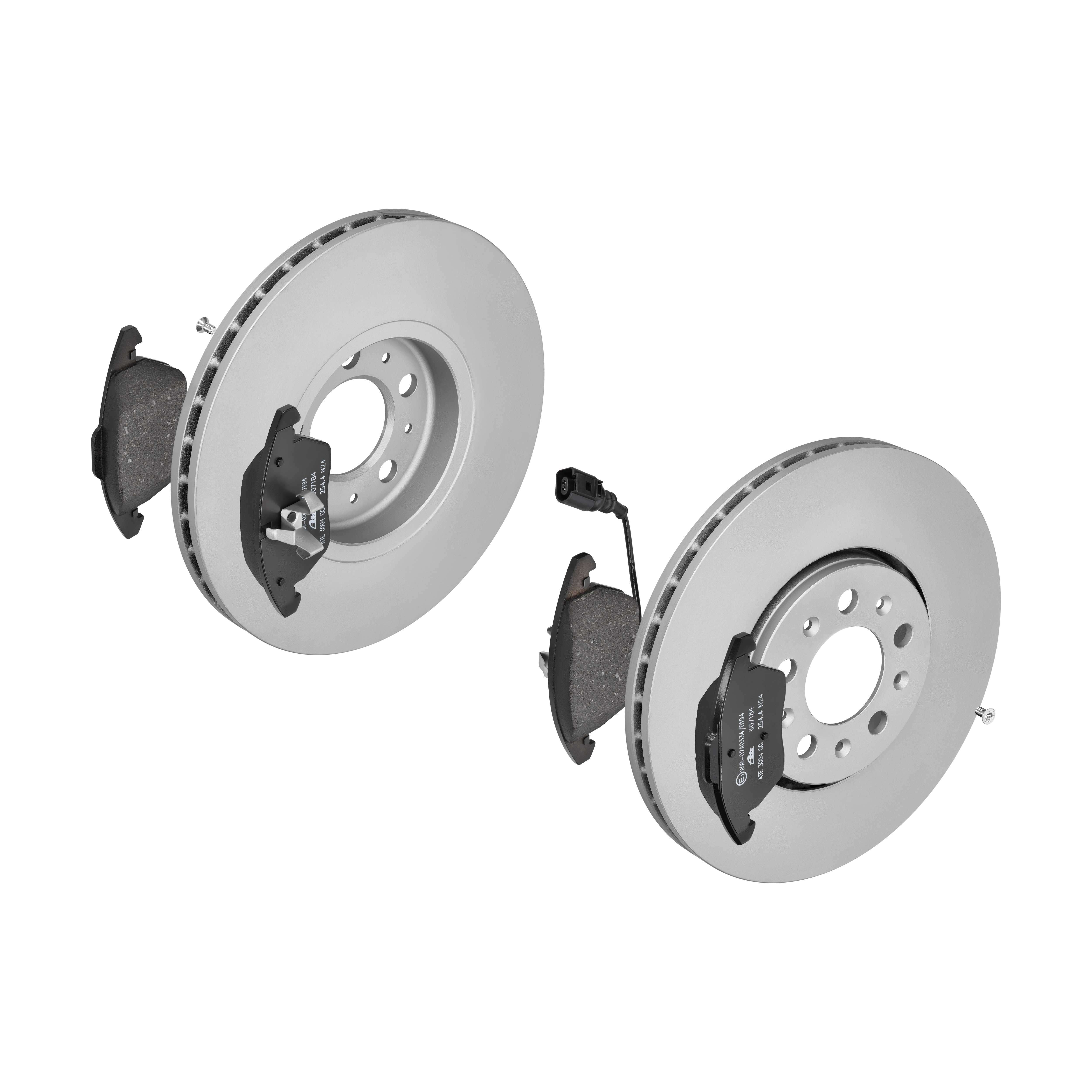 ATE Bremsensatz, Scheibenbremse ijf1415266 Vorderachse belüftet 288mm 25mm für VAG SEAT SKODA
