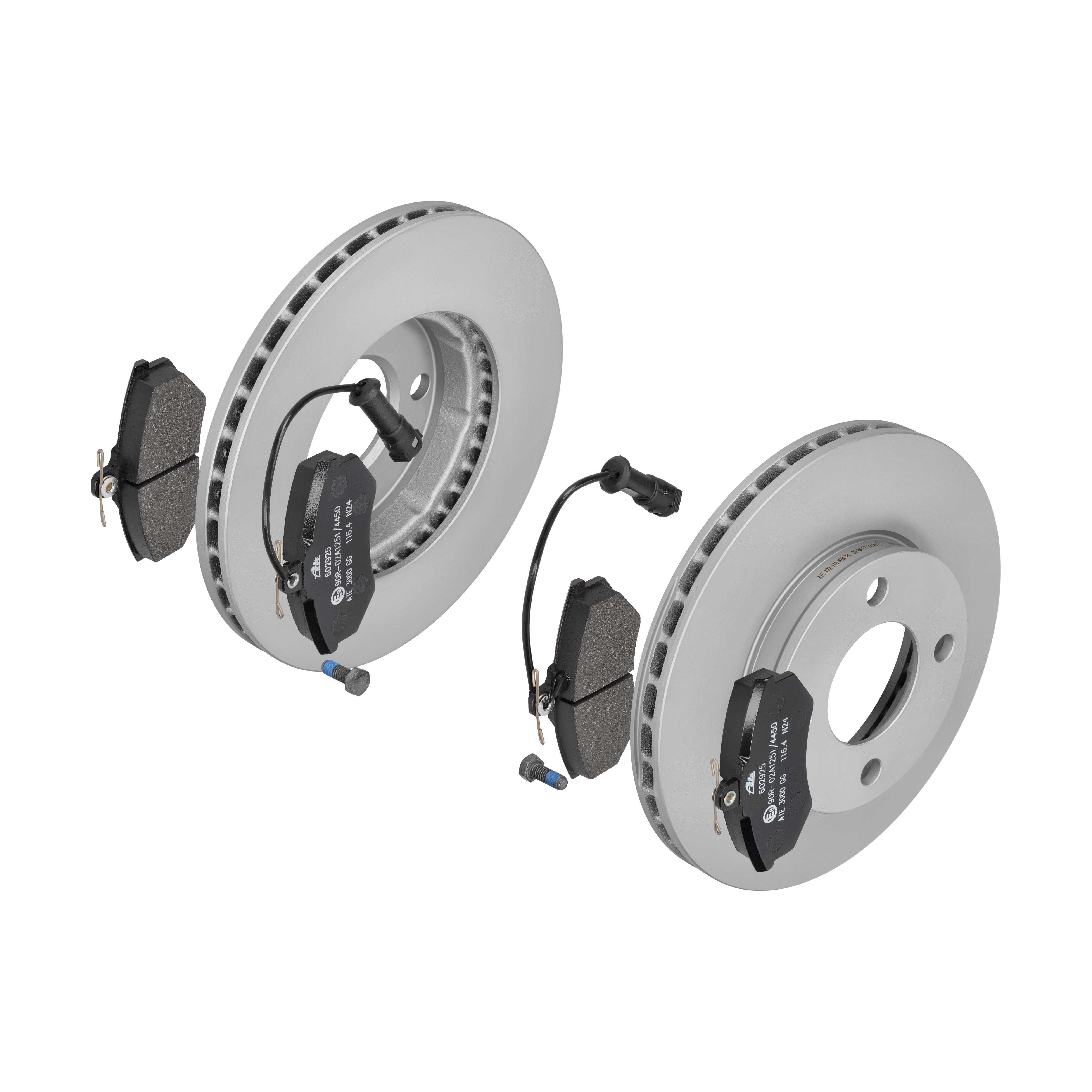 ATE Bremsensatz, Scheibenbremse ijf141d0i1 Vorderachse belüftet 256mm 22mm für VAG