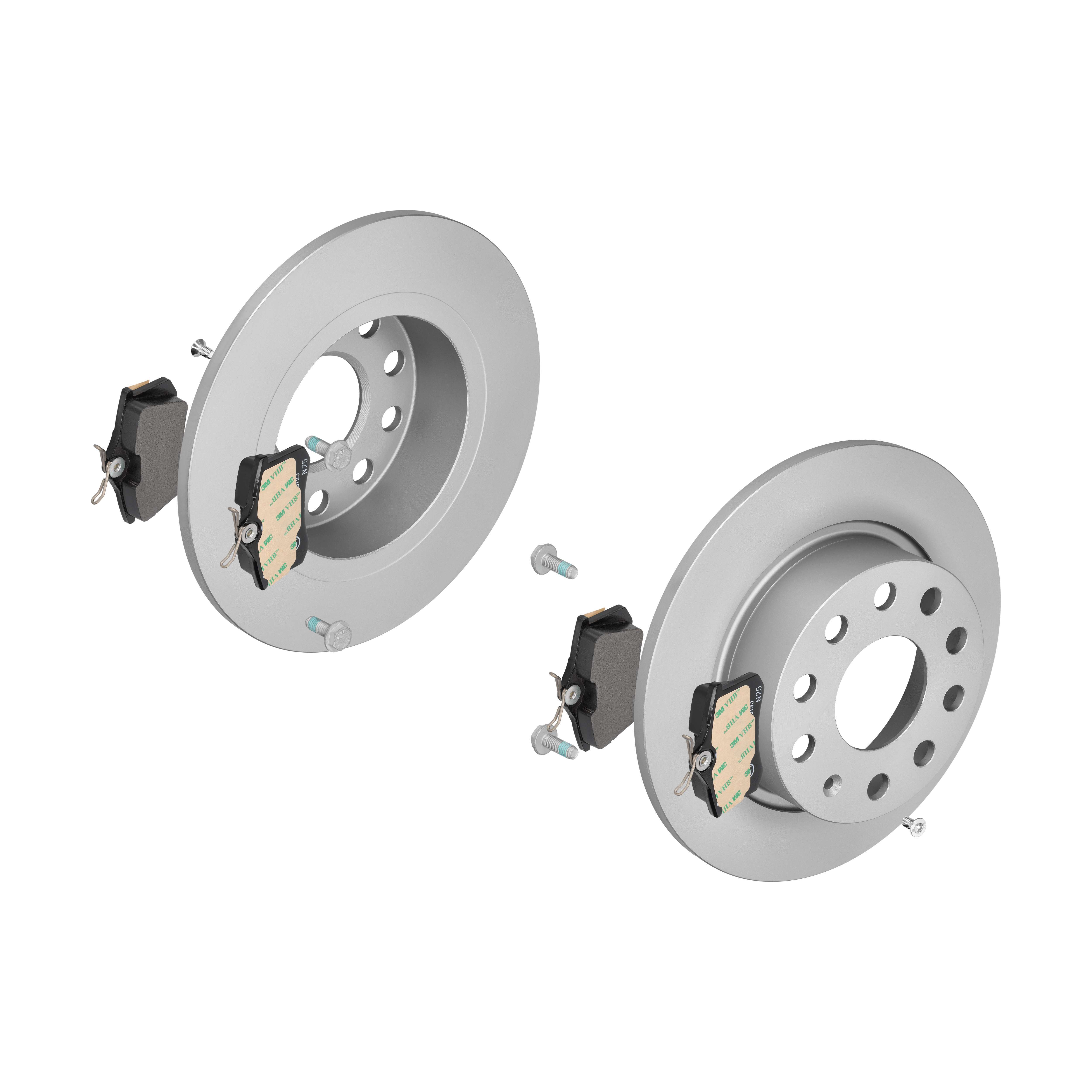 ATE Bremsensatz, Scheibenbremse ijzjsgllt2 Hinterachse Voll 253mm 10mm für PEUGEOT CITROËN VAG SKODA SEAT