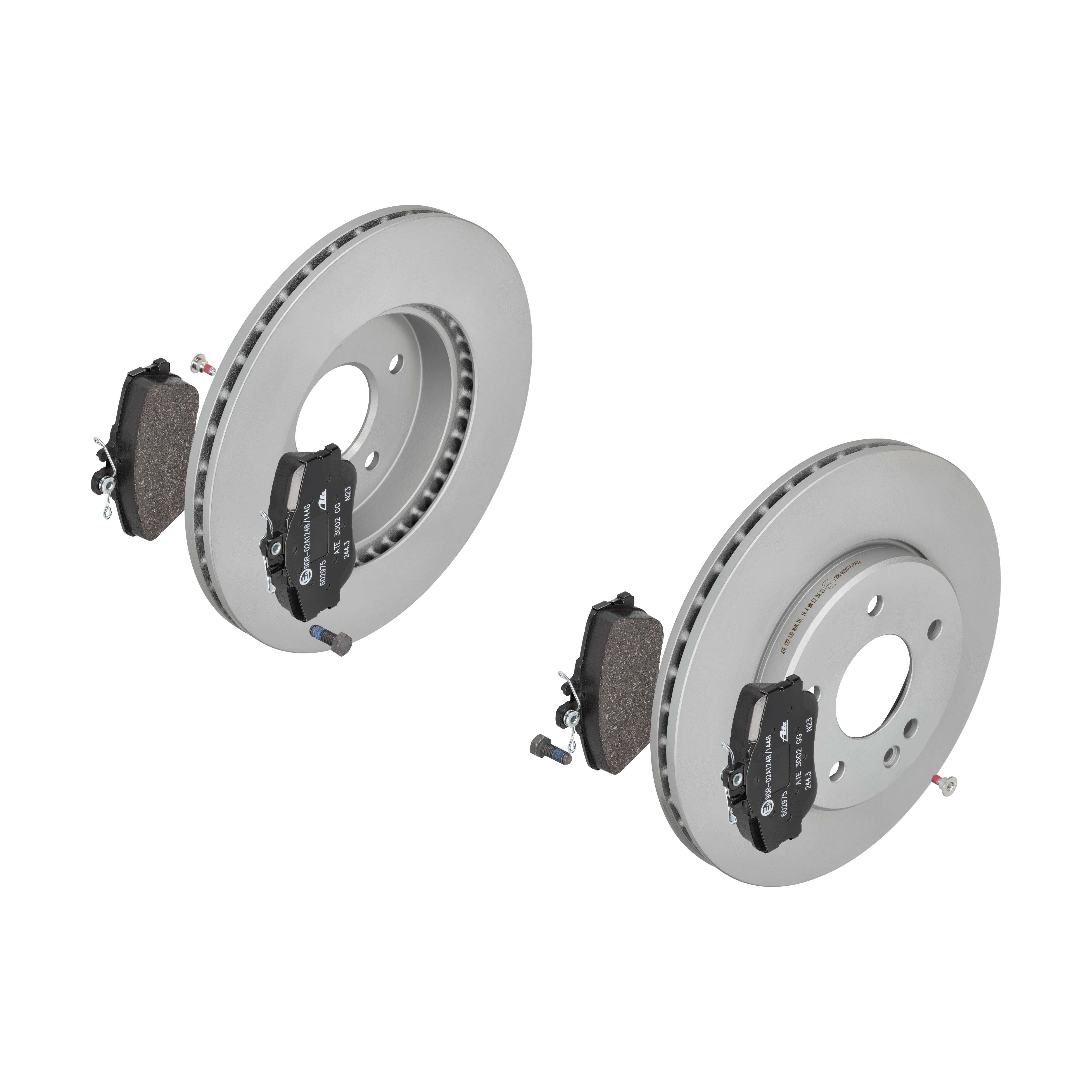 ATE Bremsensatz, Scheibenbremse sg00000che Vorderachse belüftet 284mm 22mm für MERCEDES-BENZ