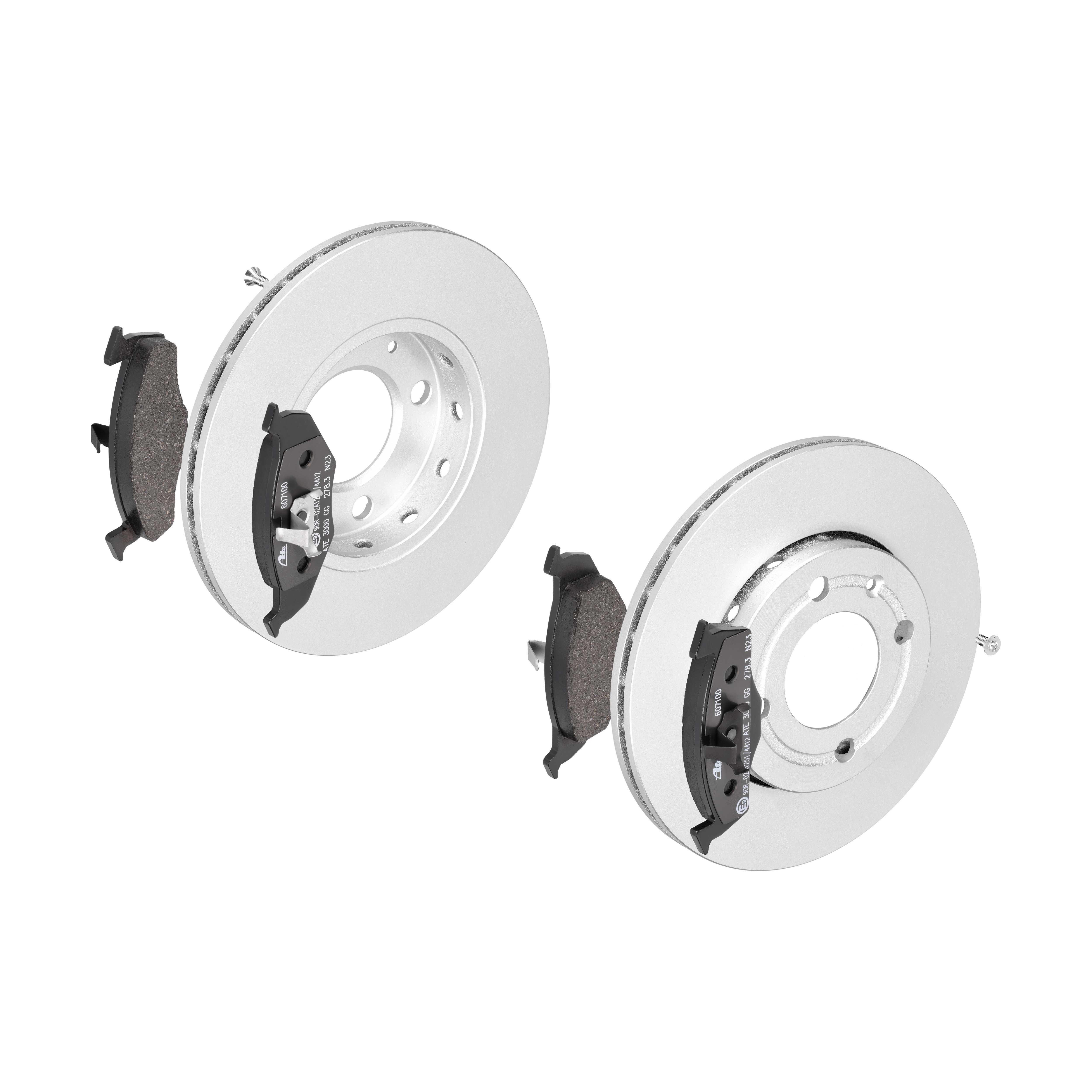 ATE Bremsensatz, Scheibenbremse ijf141af39 Vorderachse belüftet 239mm 18mm für VAG SEAT