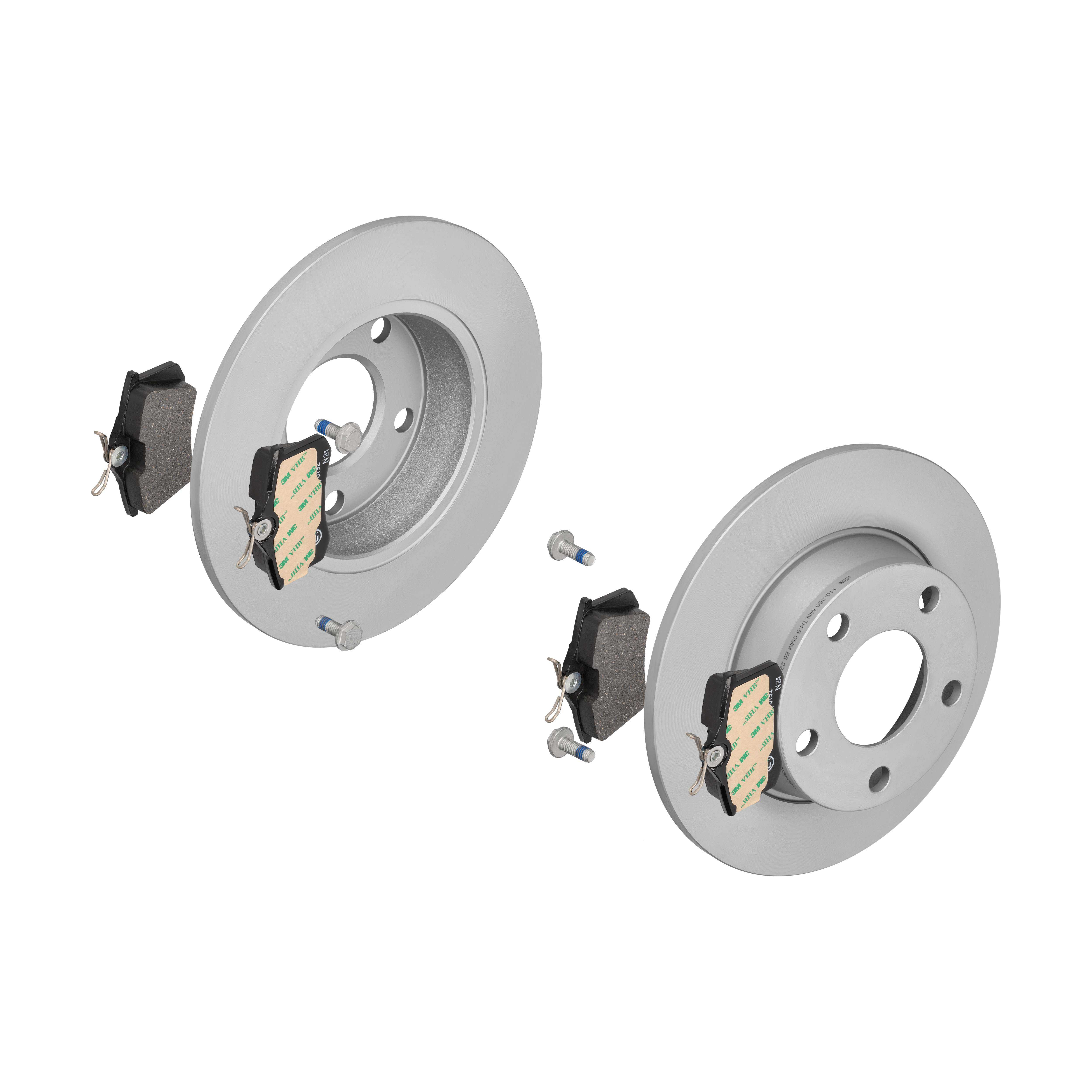 ATE Bremsensatz, Scheibenbremse ijf141drj5 Hinterachse Voll 255mm 10mm für PEUGEOT CITROËN VAG SKODA SEAT