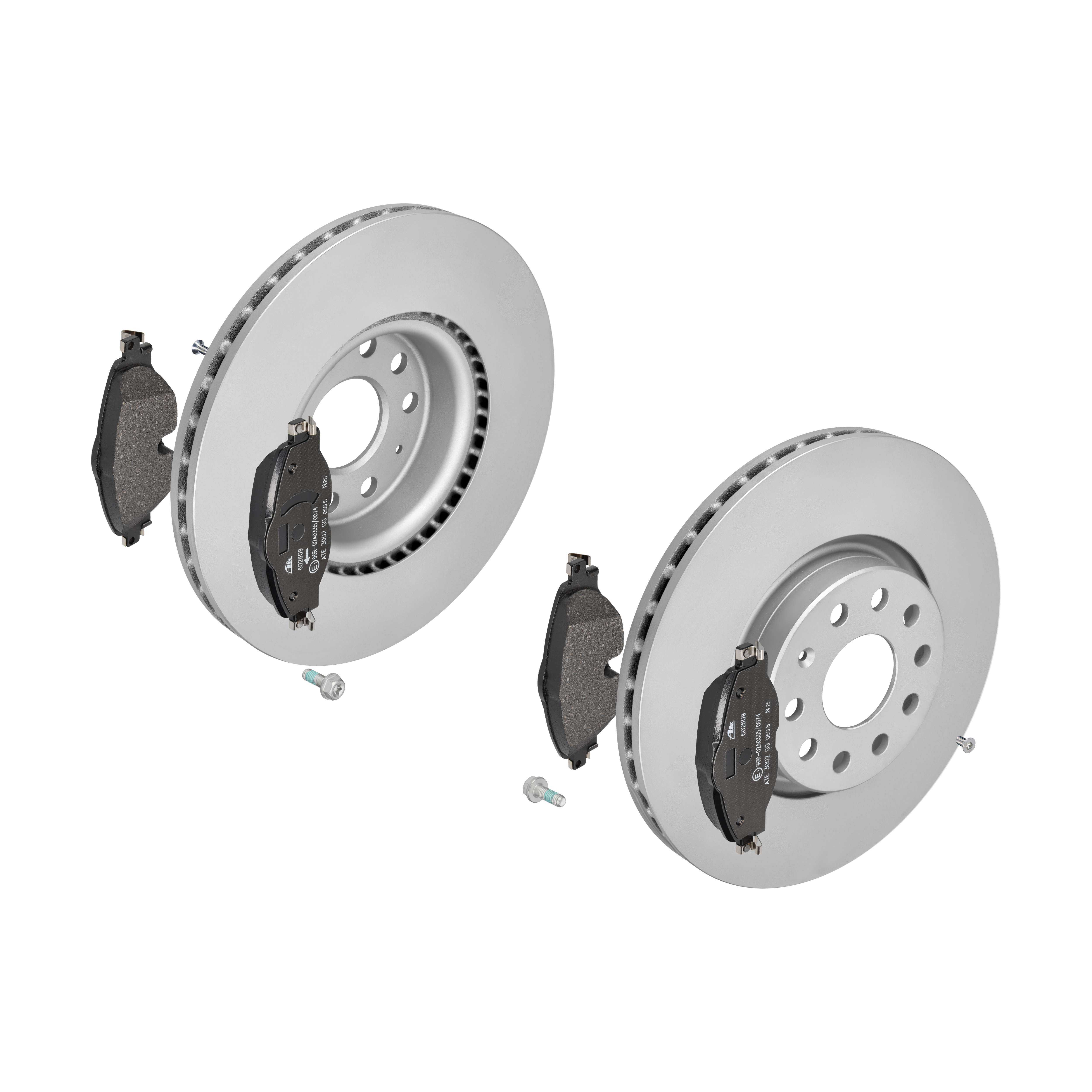 ATE Bremsensatz, Scheibenbremse ijzjsgh3v2 Vorderachse belüftet 312mm 25mm für SEAT VAG SKODA