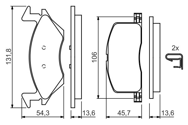 BOSCH Bremsensatz, Scheibenbremse ijf140vs60 Vorderachse belüftet 229mm 16mm für TOYOTA LEXUS