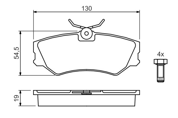 BOSCH Bremsensatz, Scheibenbremse ijf140wtv2 Vorderachse Voll 260mm 16mm für VW