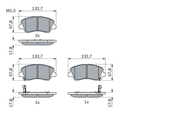 BOSCH ijf140yi88 Vorderachse belüftet 256mm 22mm für HYUNDAI KIA