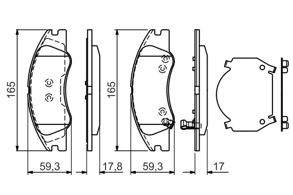 BOSCH Bremsensatz, Scheibenbremse ijf1410rg6 Vorderachse belüftet 275mm 26mm für LANCIA KIA