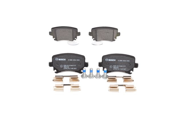 BOSCH Bremsensatz, Scheibenbremse ijf14124m0 Hinterachse Voll 288mm 11mm für VW SKODA AUDI