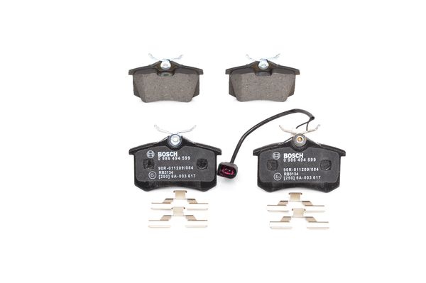 BOSCH Bremsensatz, Scheibenbremse ijf1412mz4 Hinterachse Voll 268mm 9mm für FORD VW SEAT SKODA