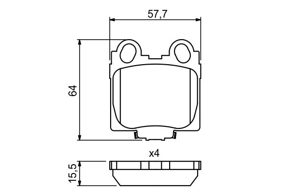 BOSCH Bremsensatz, Scheibenbremse ijf14143n4 Hinterachse Voll 307mm 12mm für LEXUS TOYOTA