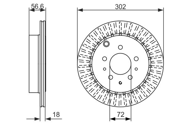 BOSCH Bremsensatz, Scheibenbremse ijg5y0t9o5 Hinterachse belüftet 301mm 18mm für MAZDA FORD MASERATI