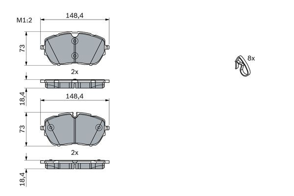 BOSCH Bremsensatz, Scheibenbremse ijzjsg7aq9 Vorderachse belüftet 330mm 30mm für CITROËN PEUGEOT