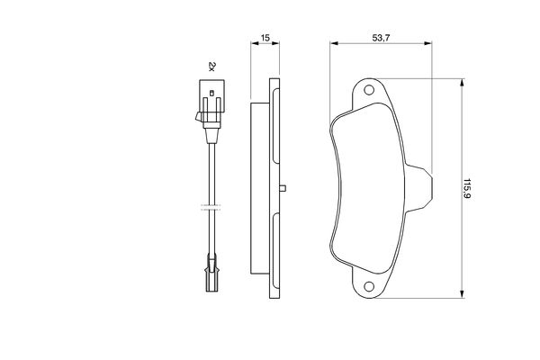 BOSCH Bremsensatz, Scheibenbremse ijzjsgm7k5 Hinterachse belüftet 253mm 20mm für FORD