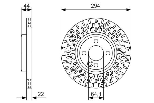 BOSCH Bremsensatz, Scheibenbremse ijzjsgonm3 Vorderachse belüftet 294mm 22mm für MINI BMW