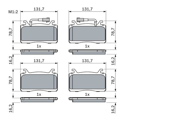 BOSCH sg00000cn3 Vorderachse belüftet 305mm 28mm für FIAT