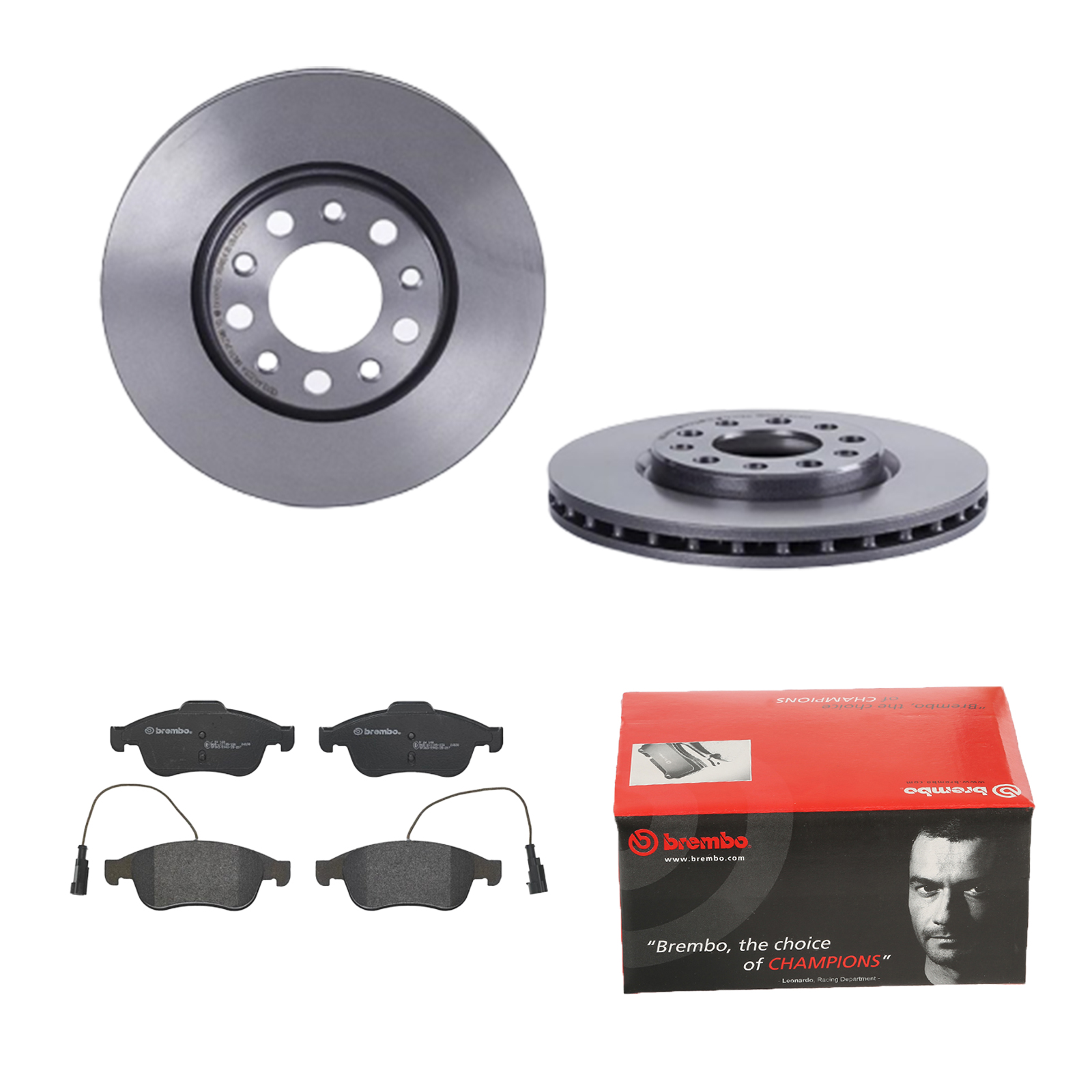 BREMBO Bremsensatz, Scheibenbremse ijdtidboj5 Vorderachse Innenbelüftet 281mm 26mm für ALFA ROMEO FIAT JEEP