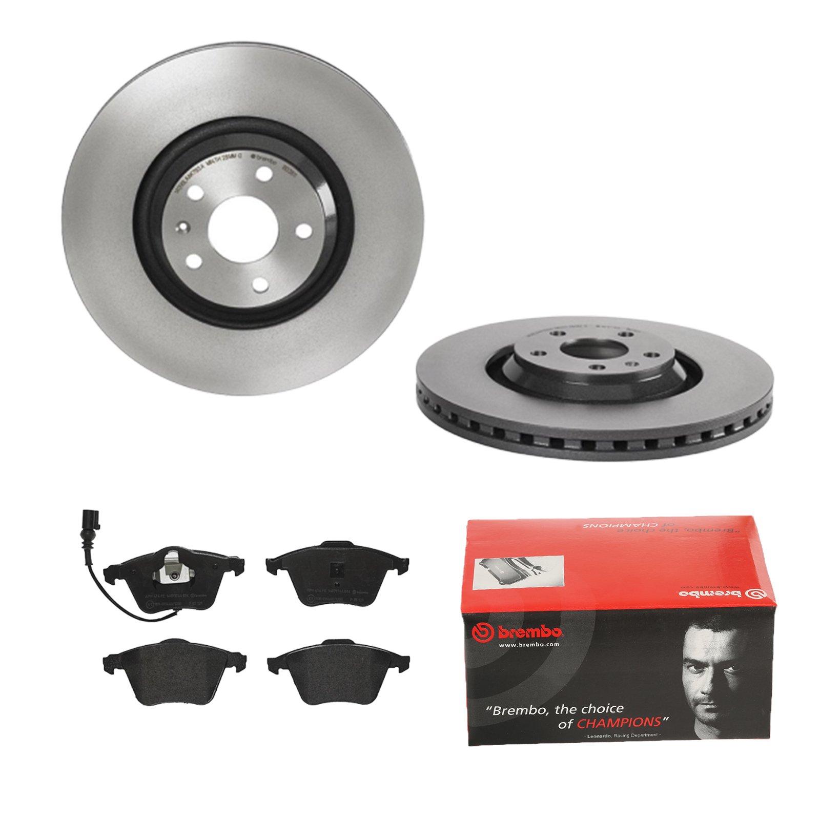 BREMBO Bremsensatz, Scheibenbremse ijdtidbql3 Vorderachse Innenbelüftet 340mm 30mm für VW AUDI