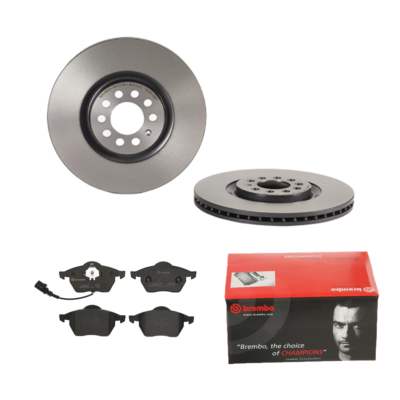 BREMBO Bremsensatz, Scheibenbremse ijdtidbr15 Vorderachse Innenbelüftet 312mm 25mm für SKODA SEAT VW