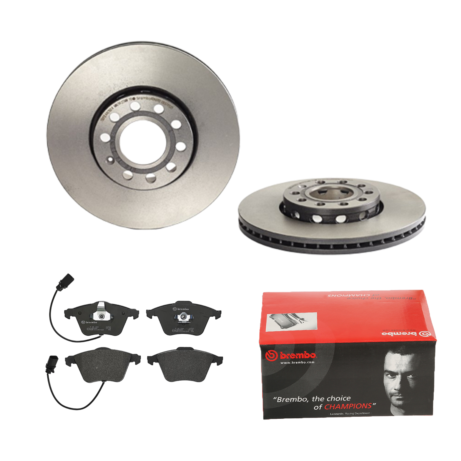 BREMBO Bremsensatz, Scheibenbremse ijdtidbsb5 Vorderachse Innenbelüftet 288mm 25mm für SKODA AUDI (FAW) SEAT AUDI