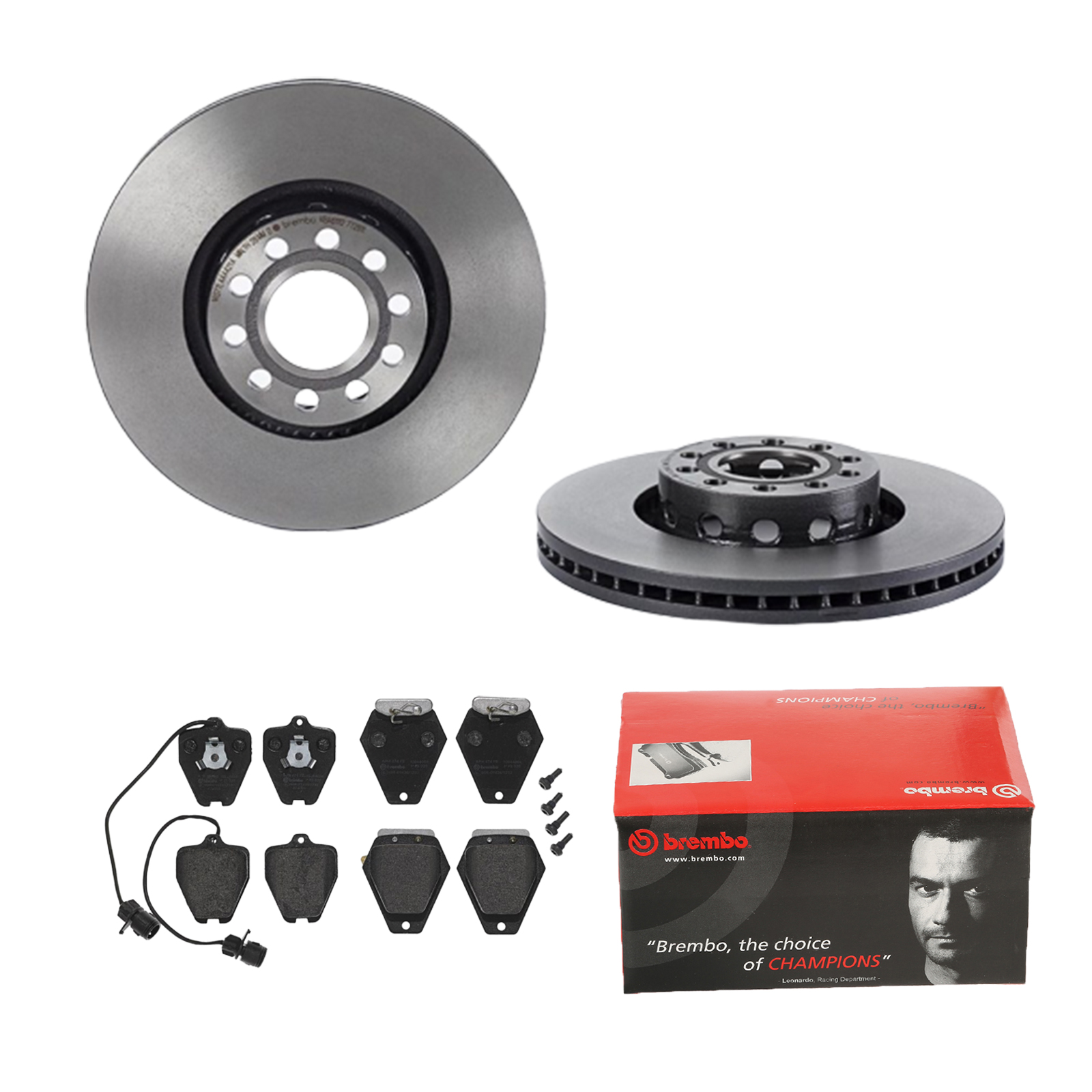 BREMBO Bremsensatz, Scheibenbremse ijdtidc225 Vorderachse Innenbelüftet 314mm 30mm für AUDI VW SKODA SEAT