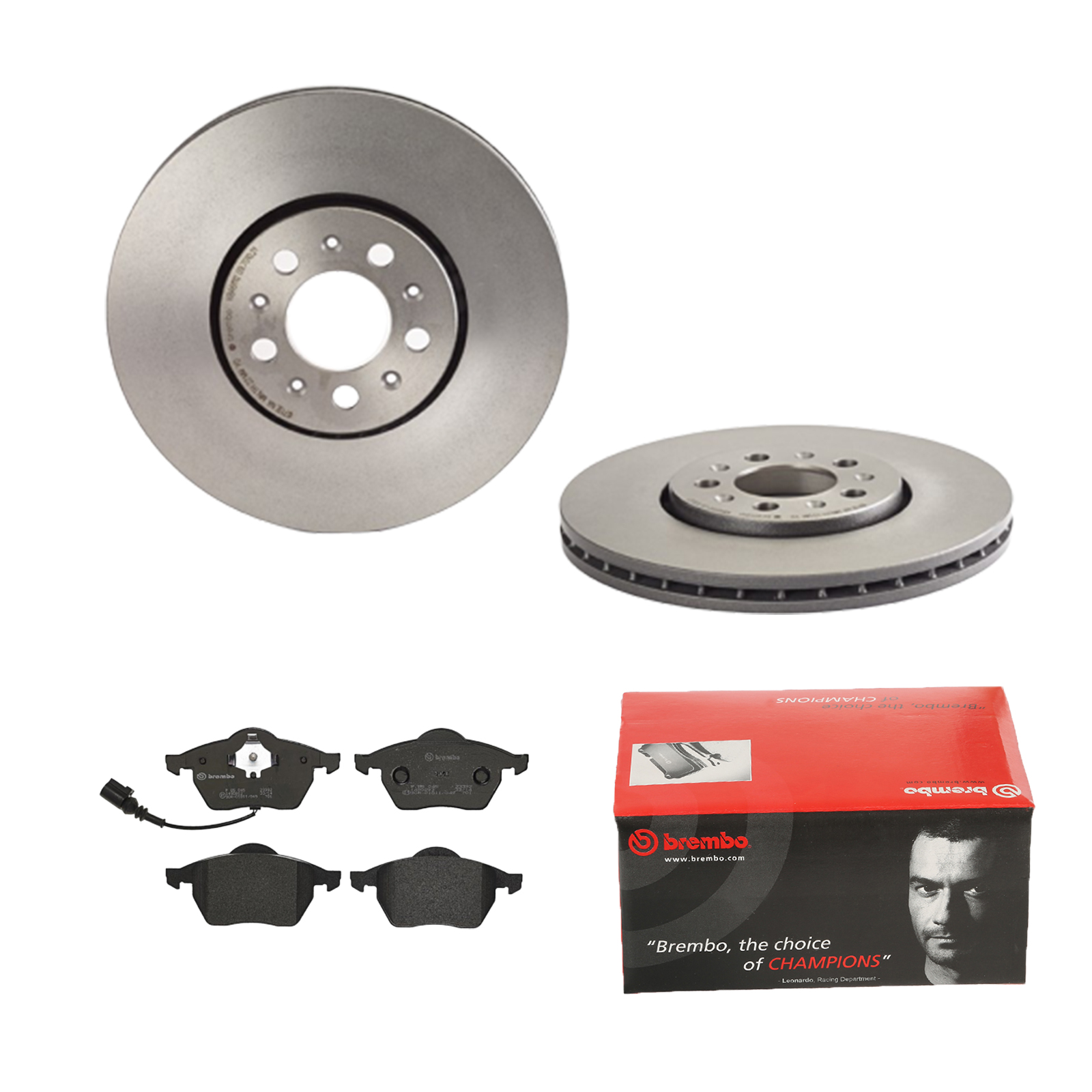 BREMBO Bremsensatz, Scheibenbremse ijdtidc411 Vorderachse Innenbelüftet 288mm 25mm für VW SKODA SEAT AUDI VW (SVW) SKODA (SVW) VW (FAW)