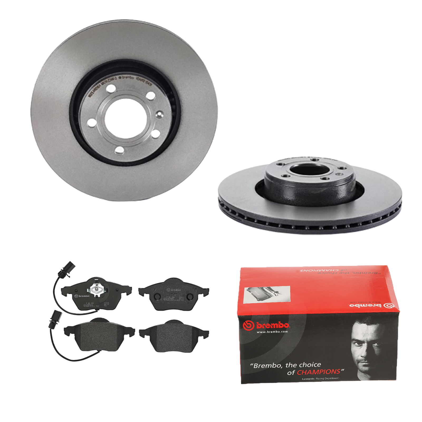 BREMBO Bremsensatz, Scheibenbremse ijdtidc5a5 Vorderachse Innenbelüftet 314mm 25mm für SEAT SKODA AUDI AUDI (FAW) VW